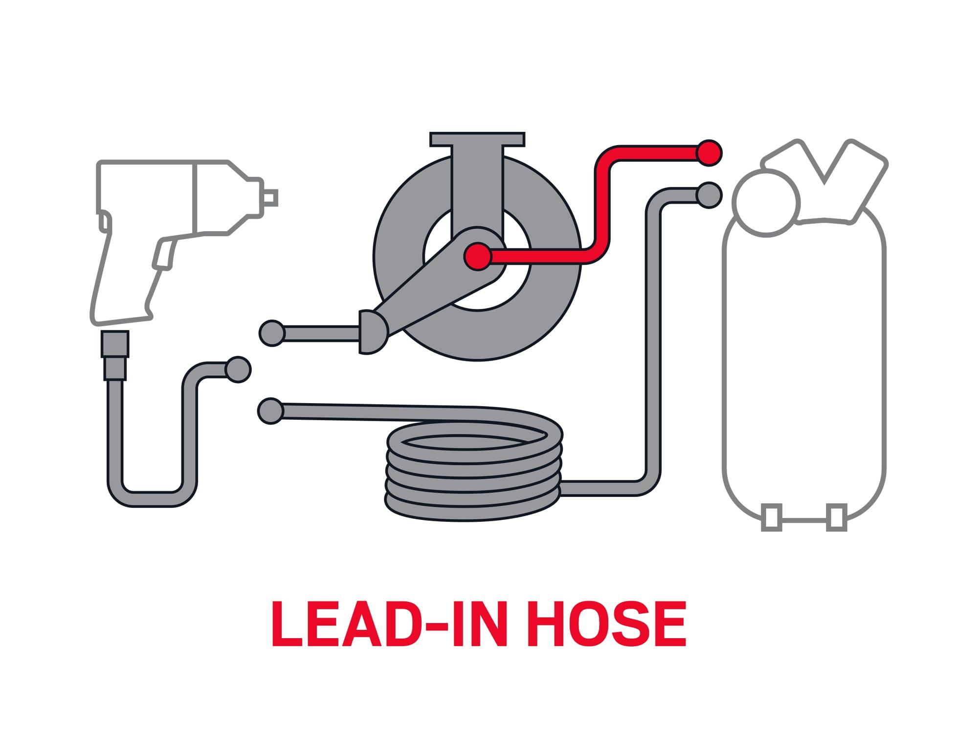 TEKTON 46133-S 3/8 Inch I.D. x 6 Foot Hybrid Lead-In Air Hose (300 PSI)