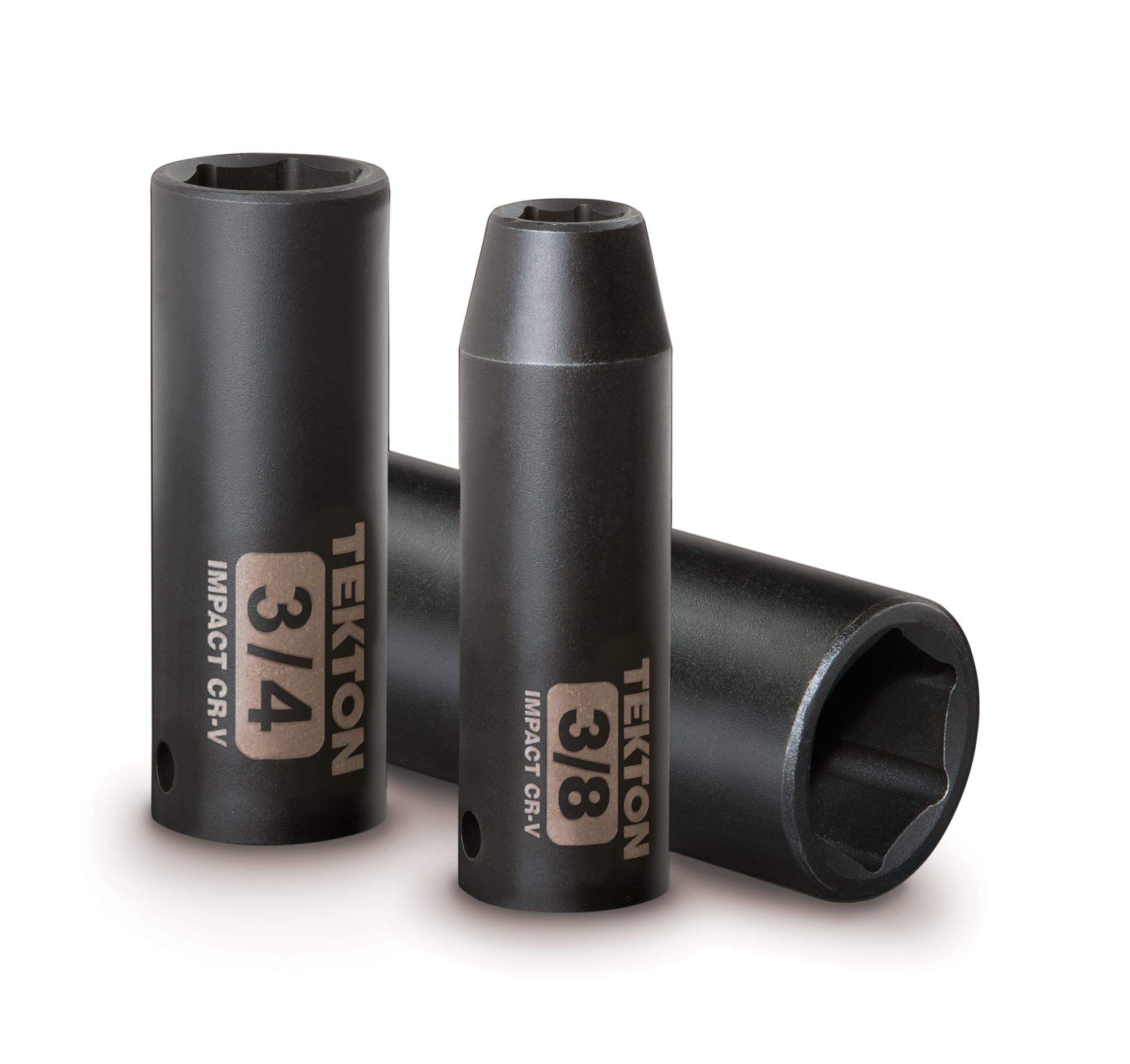 TEKTON 4845 3/8 Inch Drive Deep 6-Point Impact Socket Set, 8-Piece (3/8-13/16 in.)