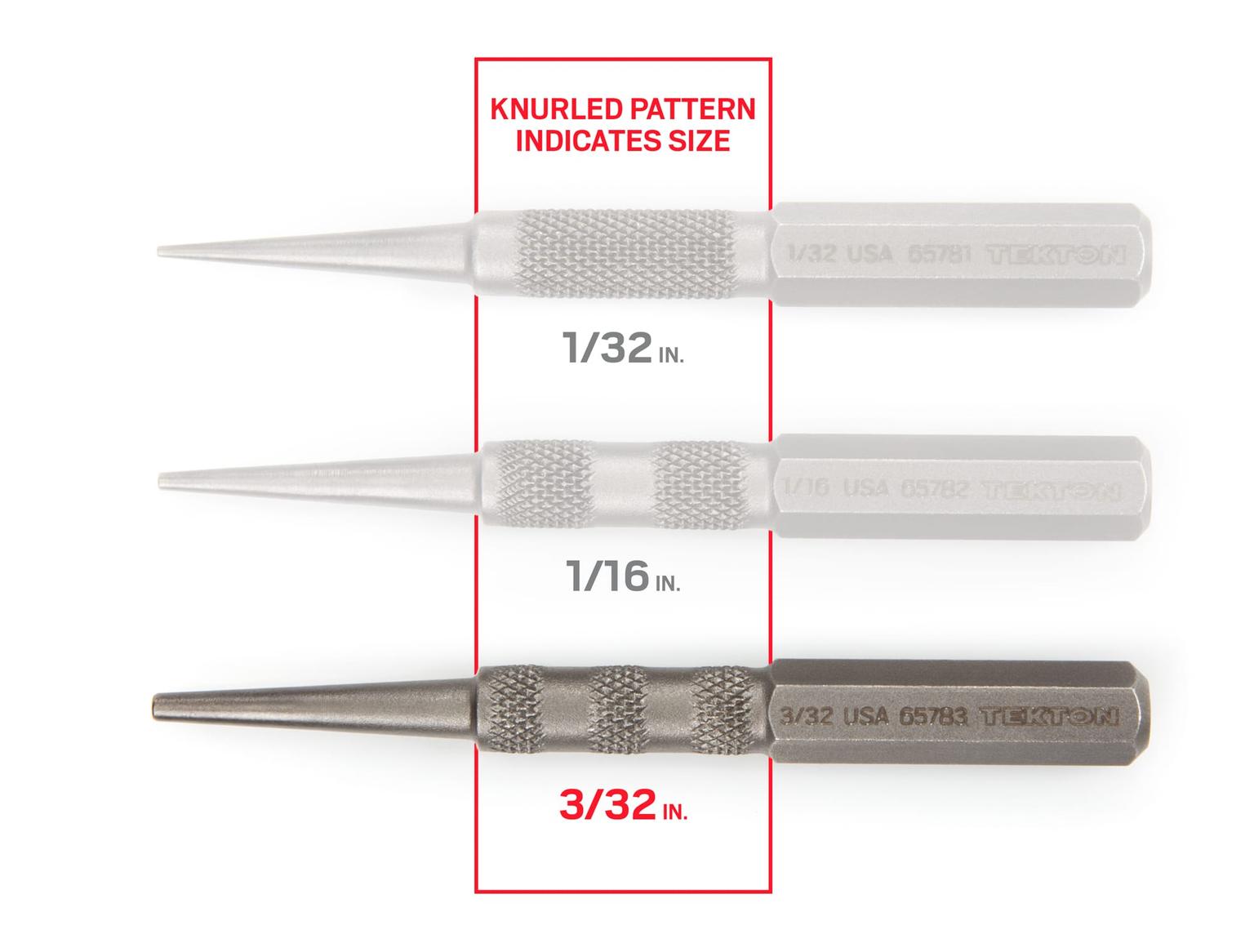 TEKTON 65783-T 3/32 Inch Nail Set