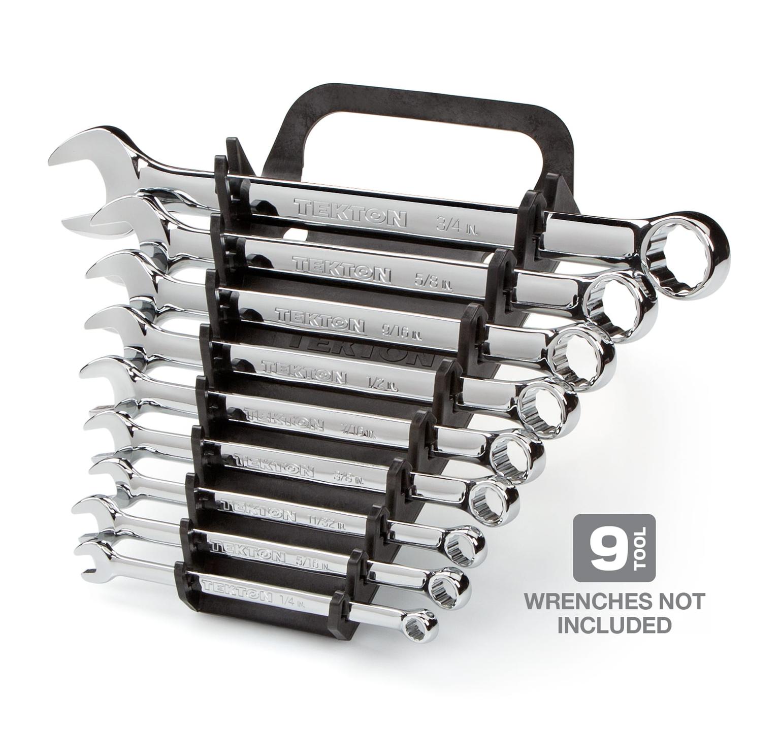 TEKTON 79345-T 9-Tool Combination Wrench Holder (Black)