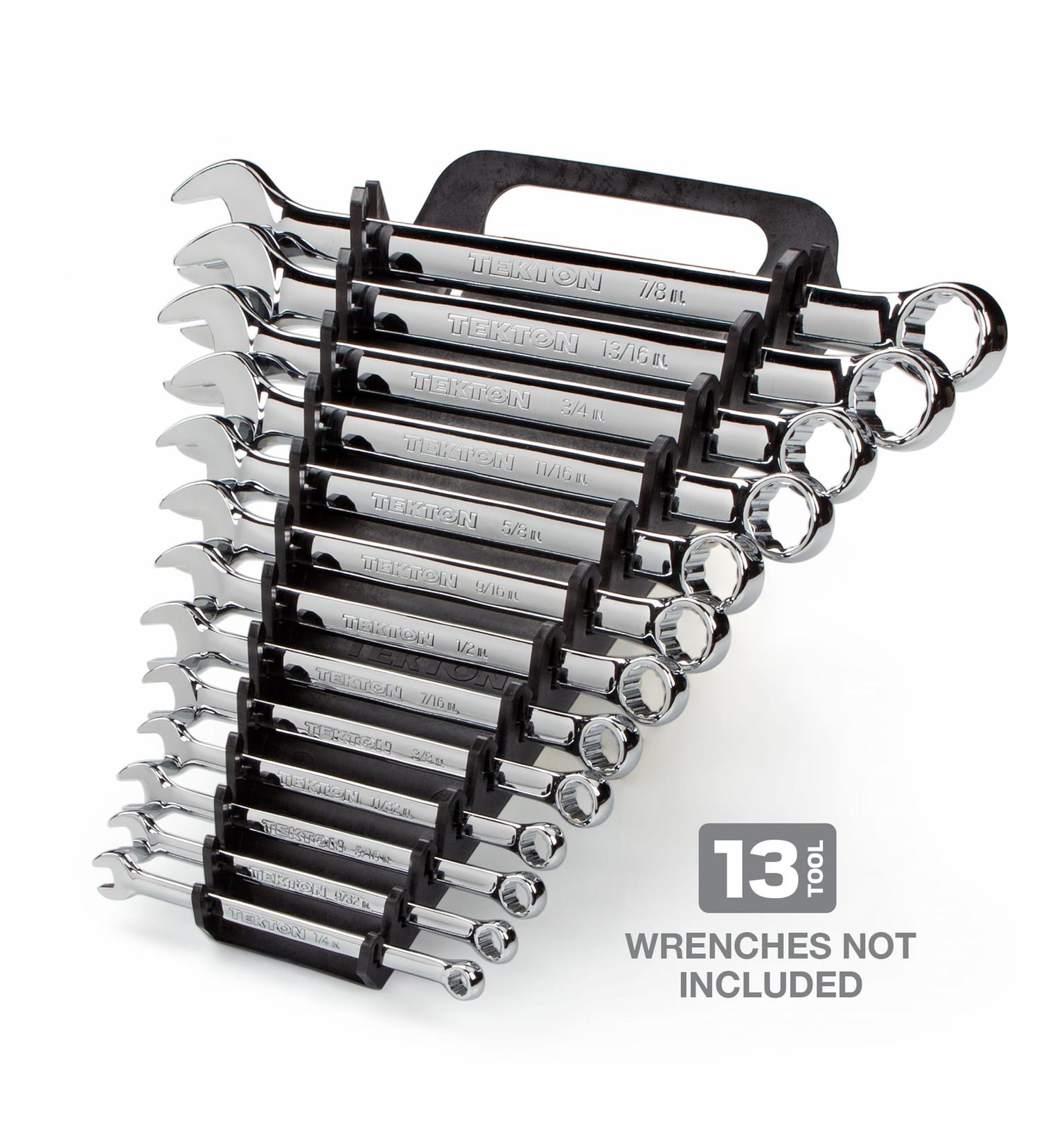 TEKTON 79349-T 13-Tool Combination Wrench Holder (Black)