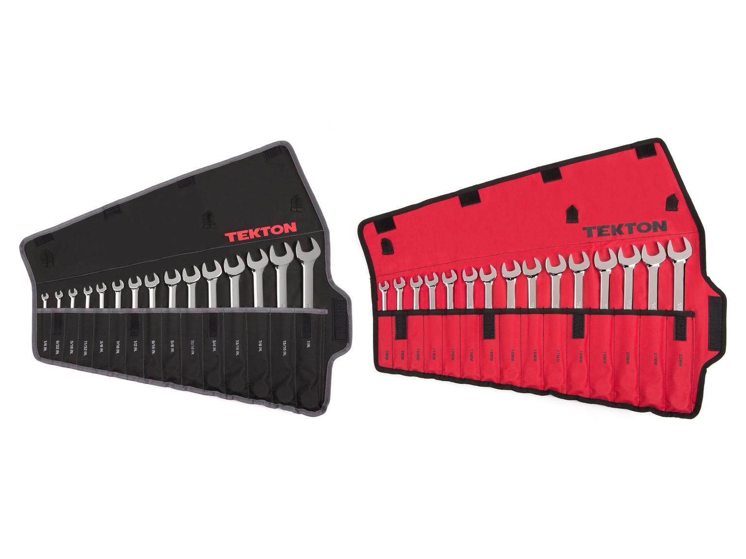 TEKTON 90192-T Combination Wrench Set with Pouch, 30-Piece (1/4 - 1 in., 8 - 22 mm)