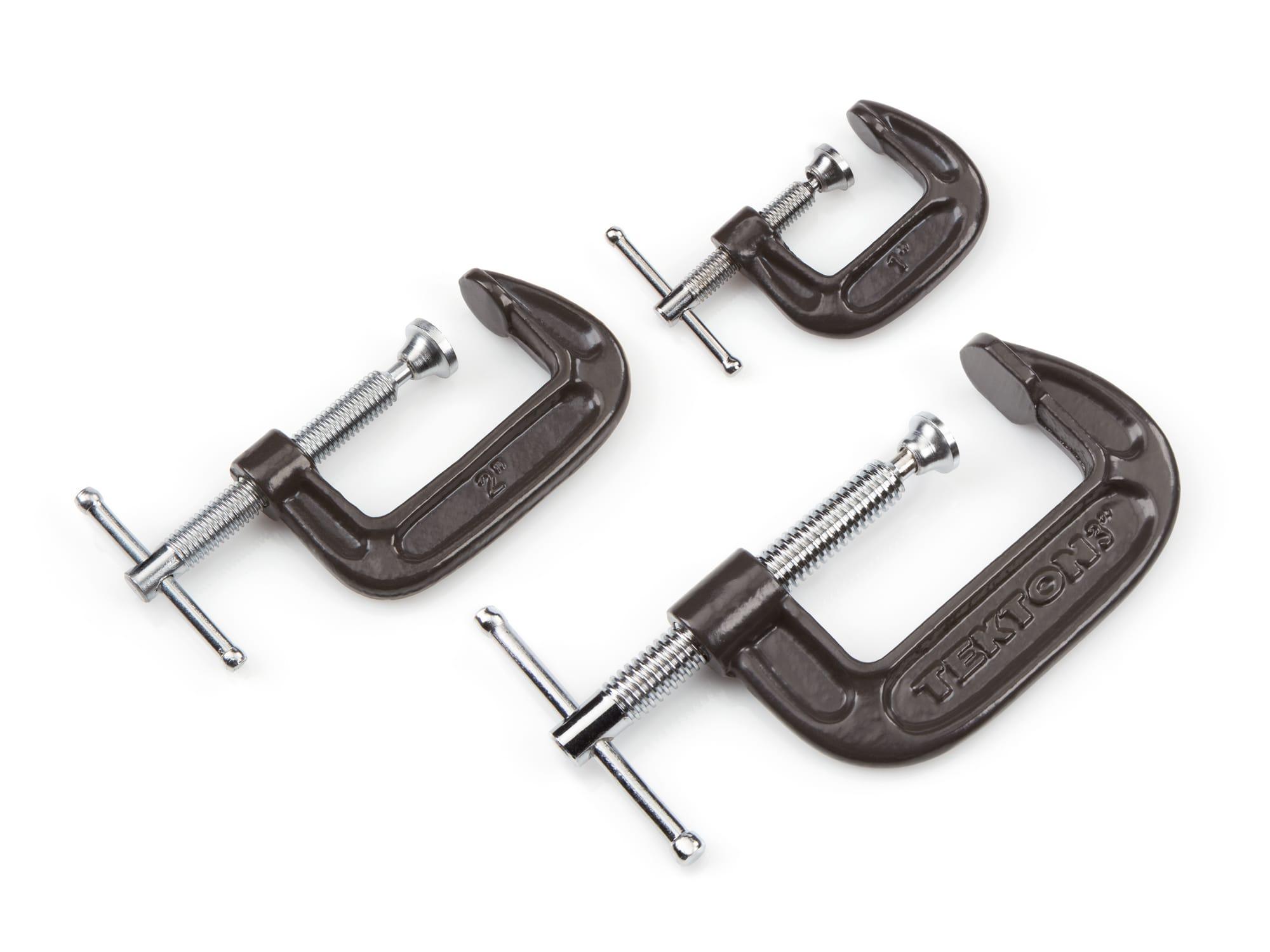 TEKTON 91809-T Malleable Iron C-Clamp Set (3-Piece)