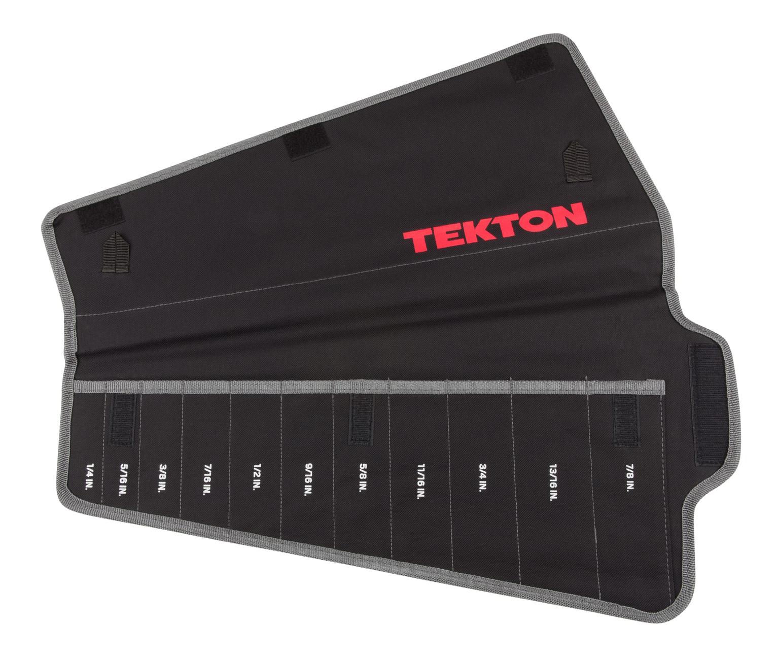 TEKTON 95808-D 11-Tool Combination Wrench Pouch (1/4-7/8 in.)