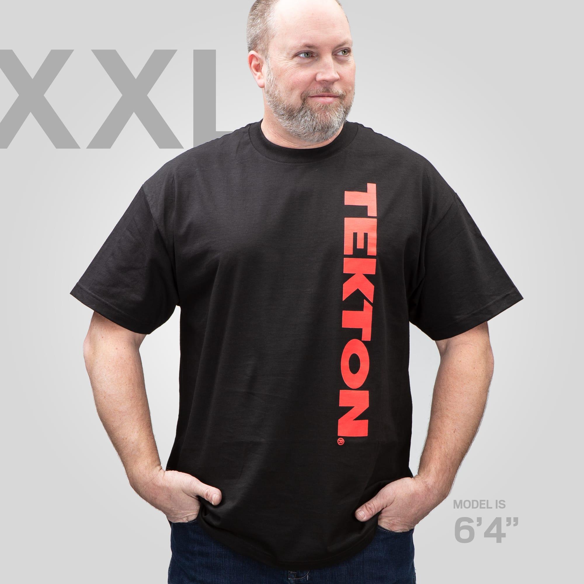 TEKTON APG32005 Tekton Men's T-Shirt, Black (XXL)