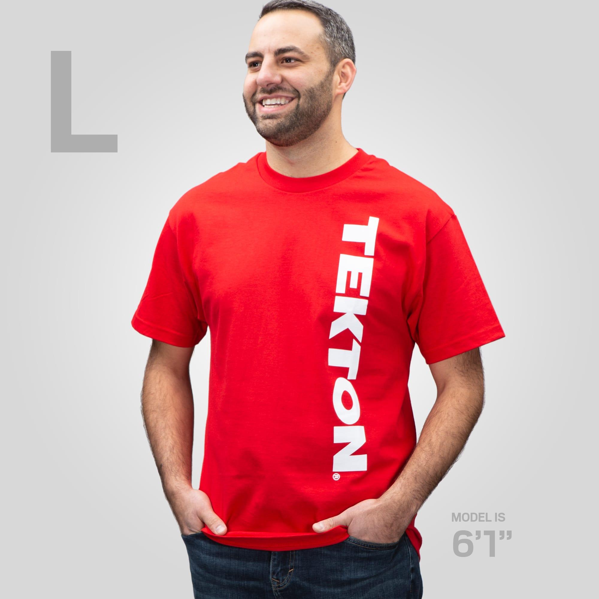 TEKTON APG32008 Tekton Men's T-Shirt, Red (L)