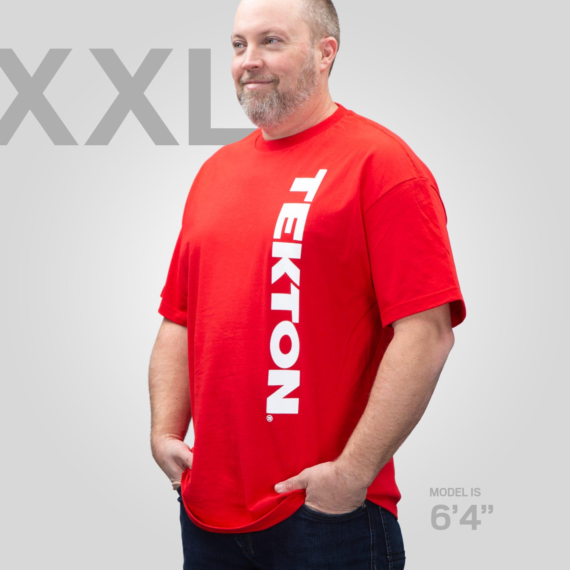 TEKTON APG32010 Tekton Men's T-Shirt, Red (XXL)
