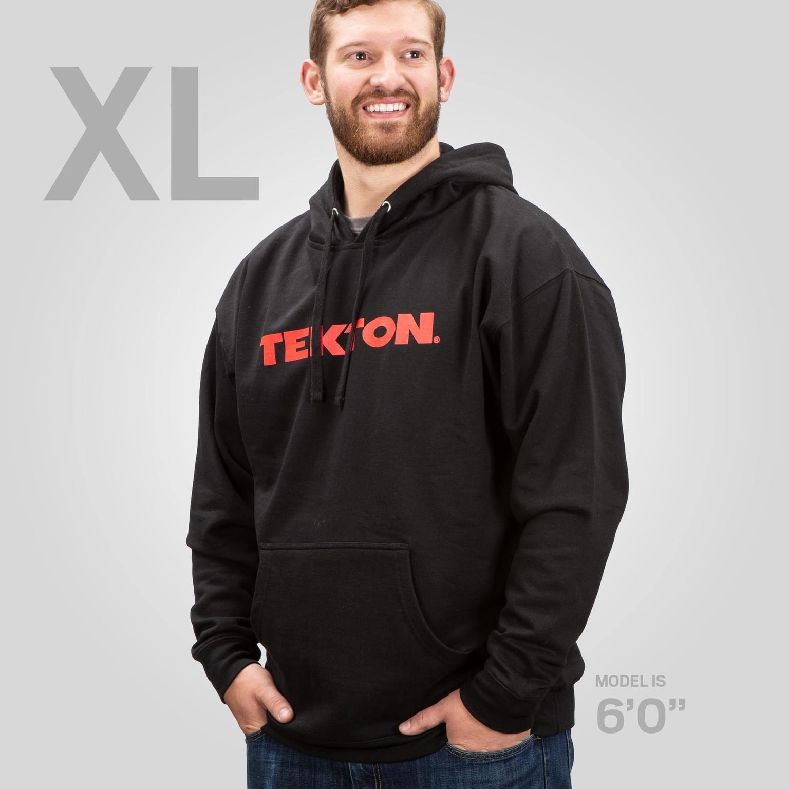 TEKTON APG32022 Tekton Pullover Hoodie, Black (XL)