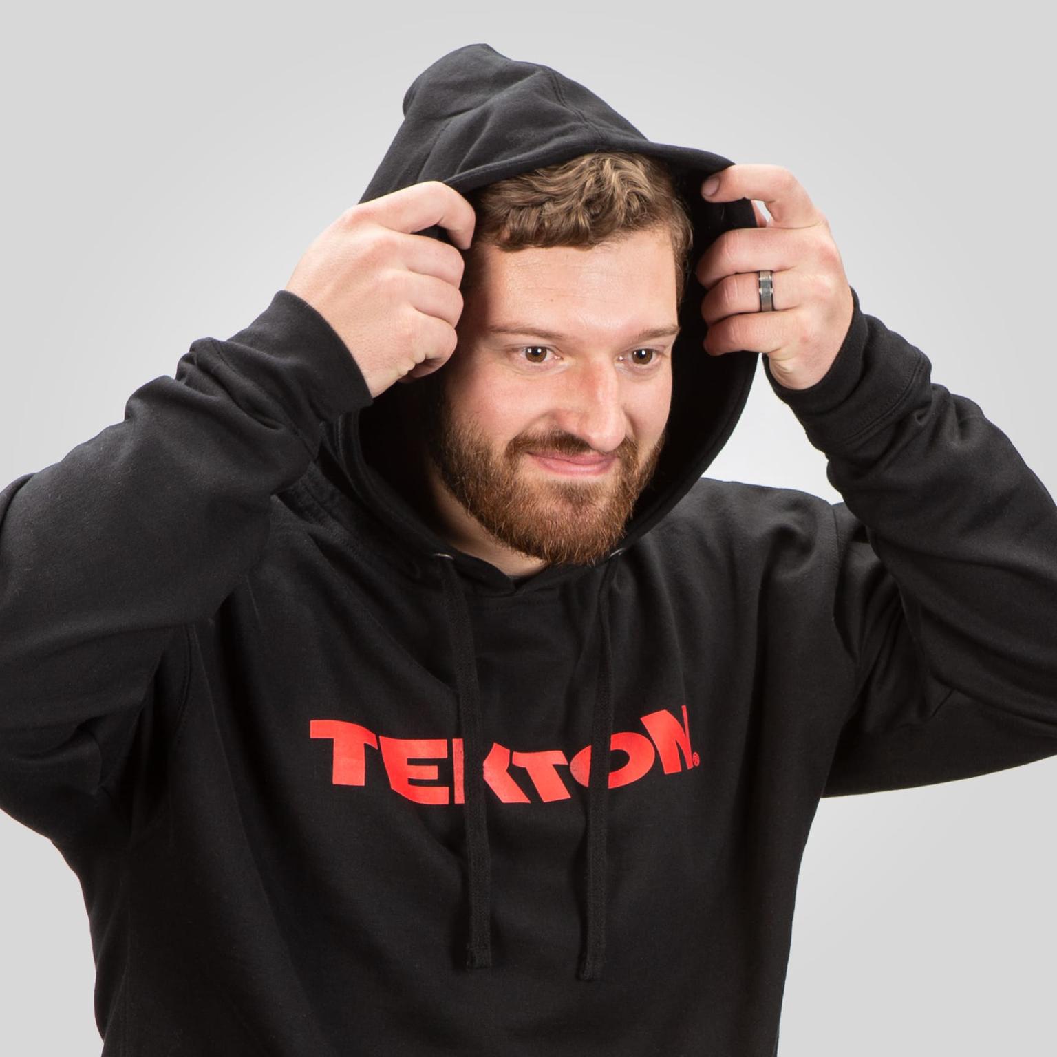 TEKTON APG32022 Tekton Pullover Hoodie, Black (XL)