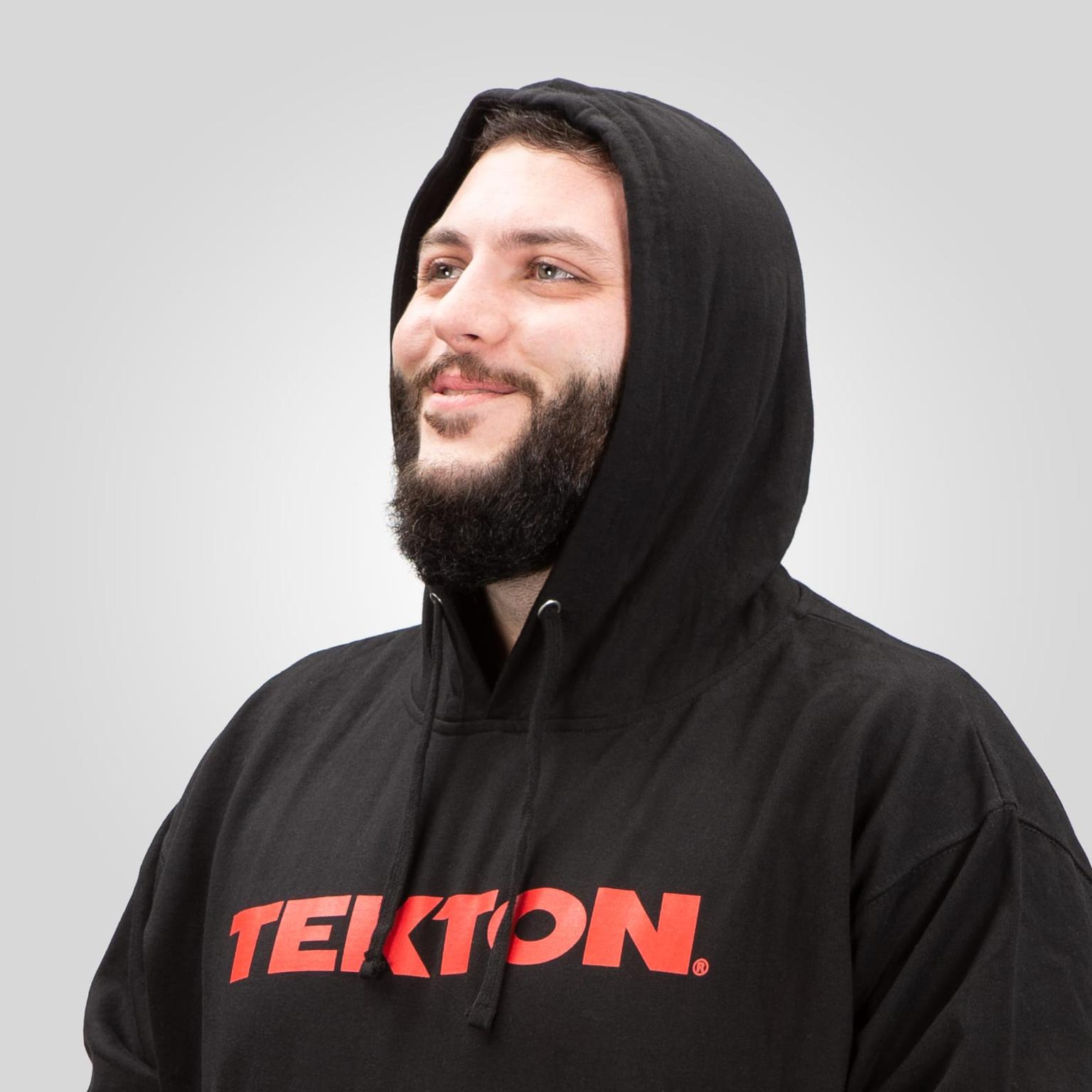 TEKTON APG32023 Tekton Pullover Hoodie, Black (XXL)