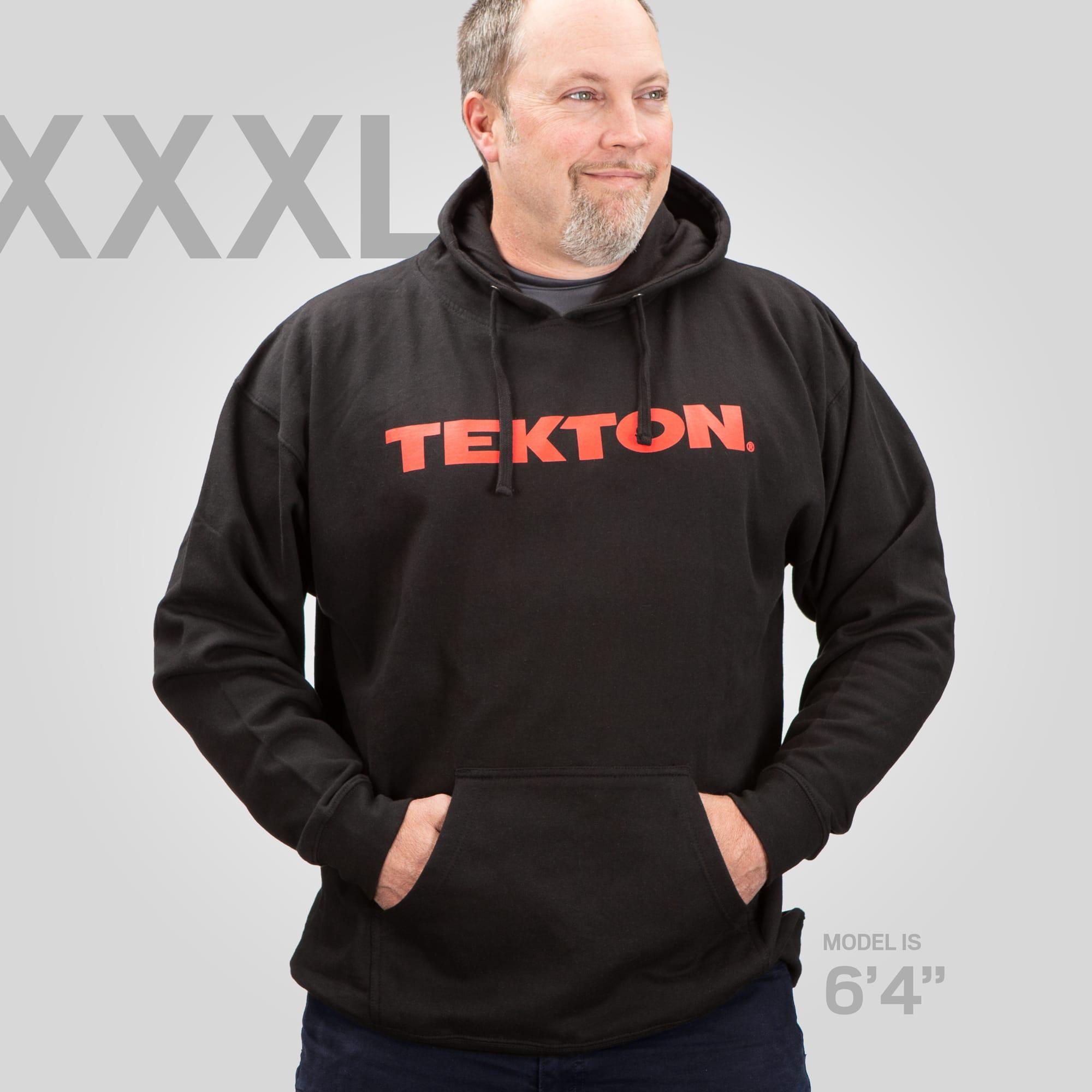 TEKTON APG32024 Tekton Pullover Hoodie, Black (XXXL)