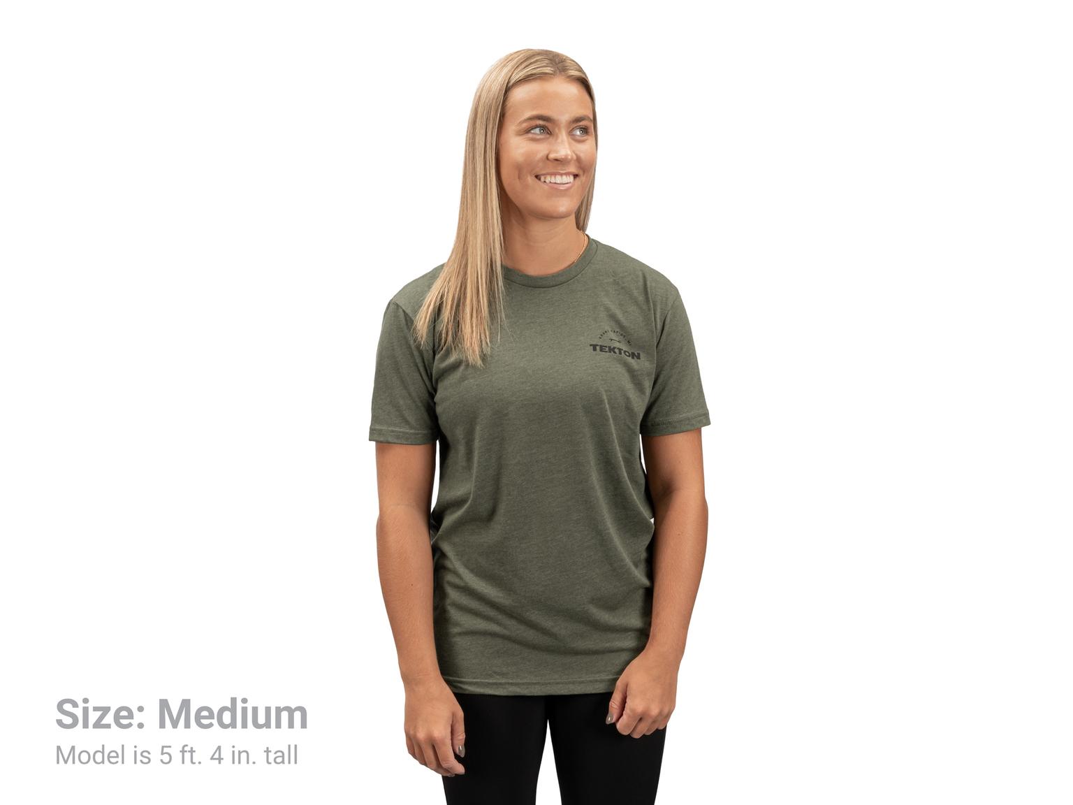 TEKTON APG32035-T Tekton Unisex T-Shirt, Heather Green (Small)
