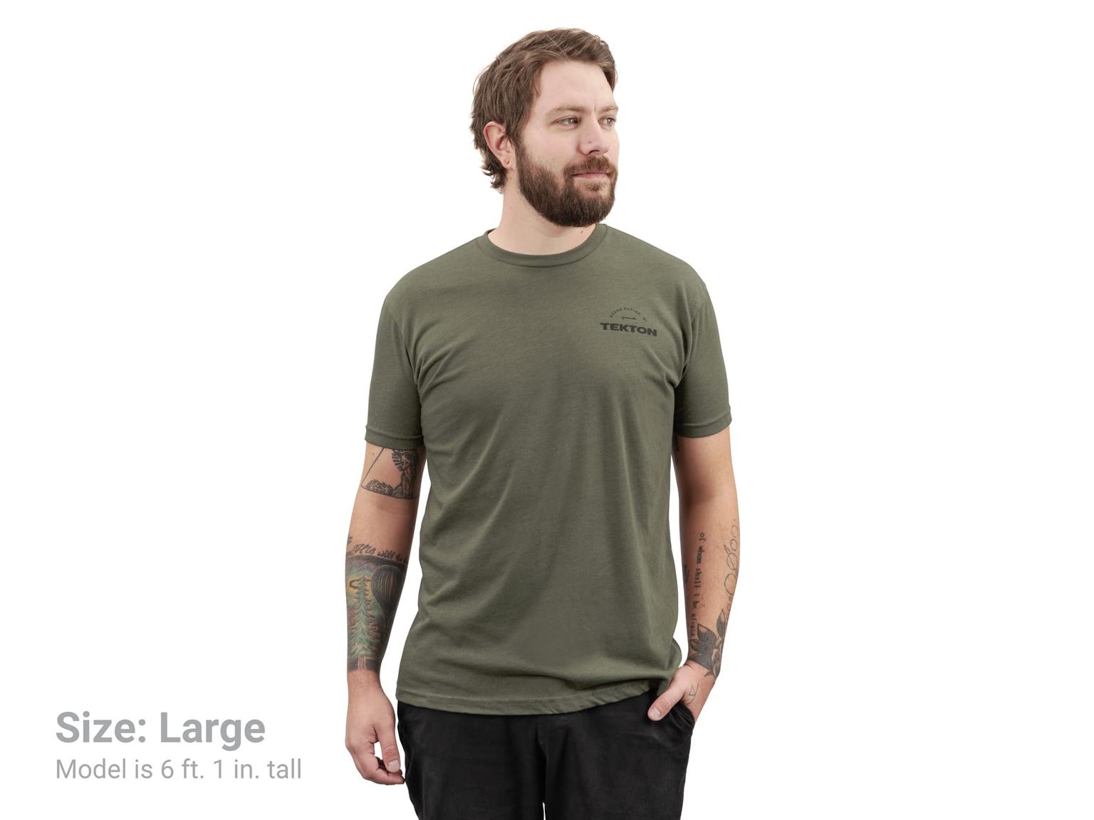 TEKTON APG32037-T Tekton Unisex T-Shirt, Heather Green (Large)