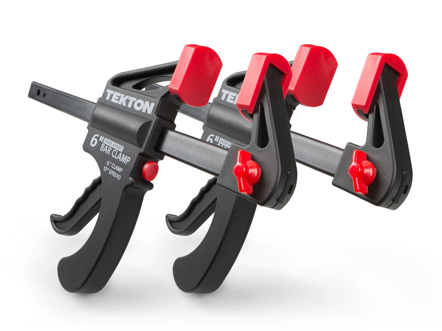 TEKTON CLP51506-D 6 Inch Ratchet Bar Clamp / 12 Inch Spreader Set, 2-Piece