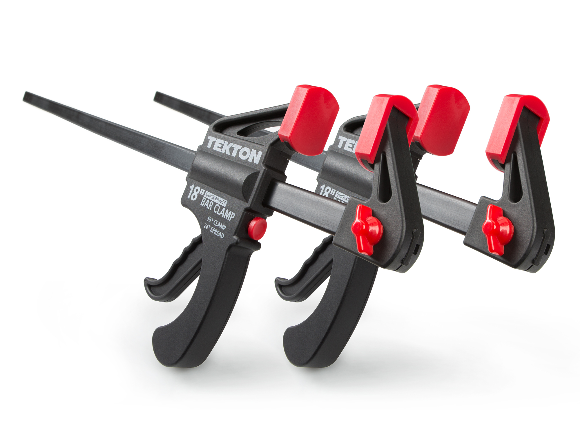 18 Inch Ratchet Bar Clamp / 24 Inch Spreader Set, 2-Piece | TEKTON