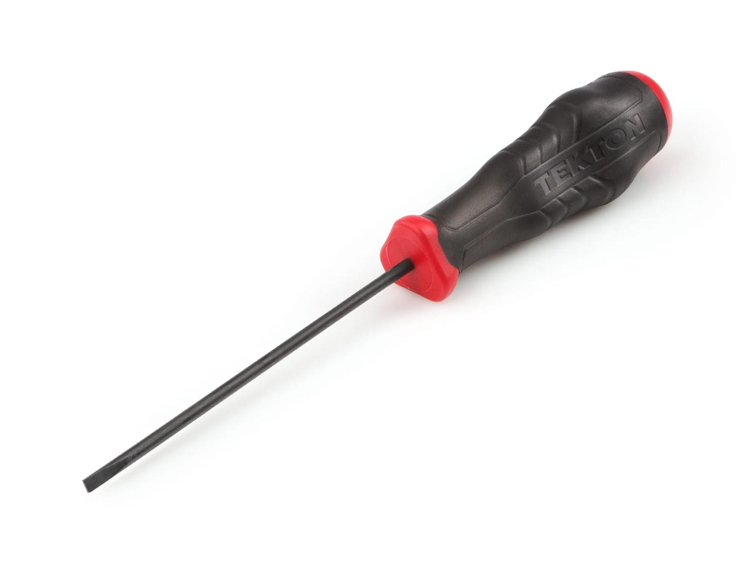 TEKTON DHE11125-T 1/8 Inch Slotted High-Torque Black Oxide Blade Screwdriver