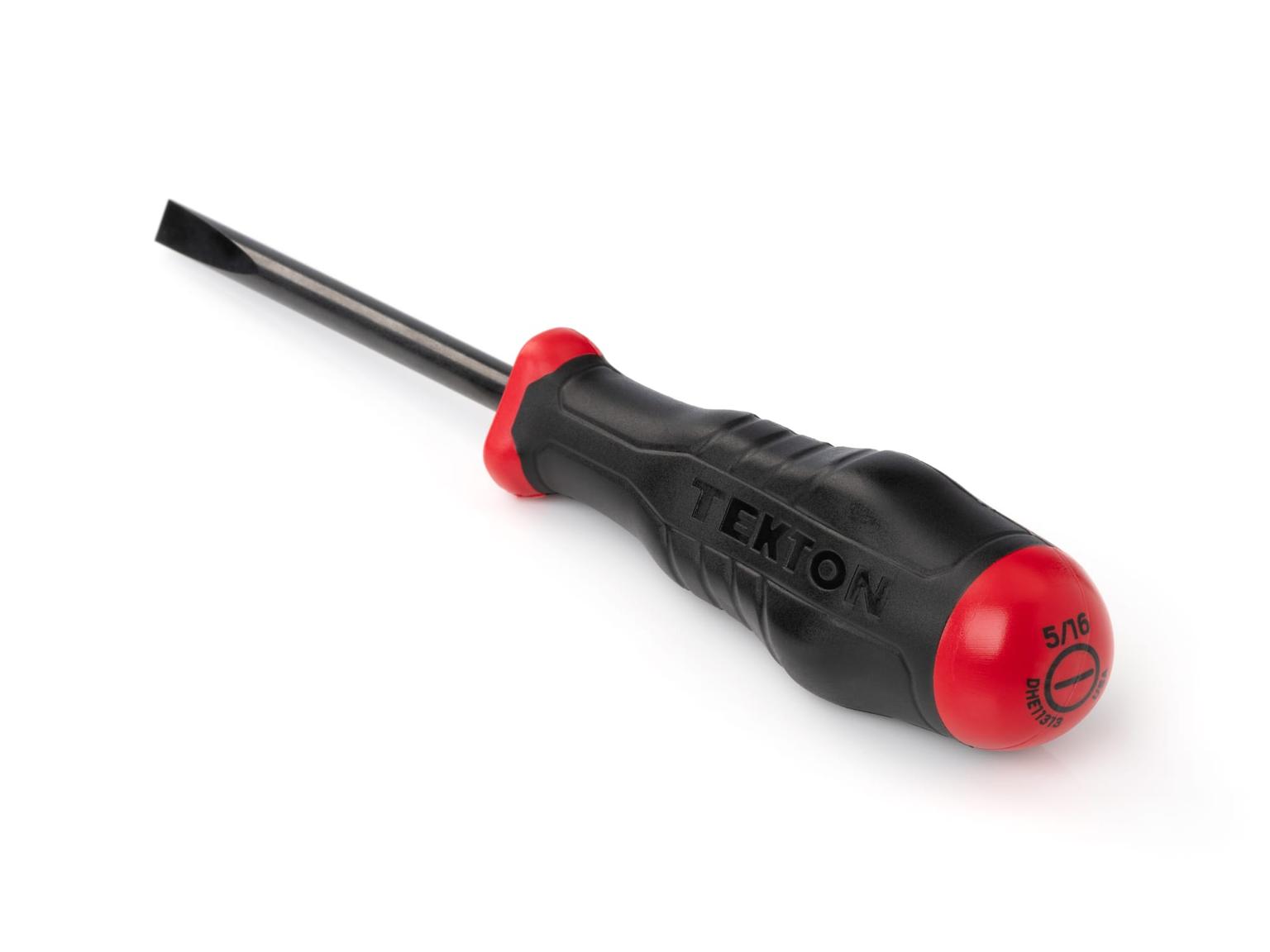 TEKTON DHE11313-T 5/16 Inch Slotted High-Torque Black Oxide Blade Screwdriver