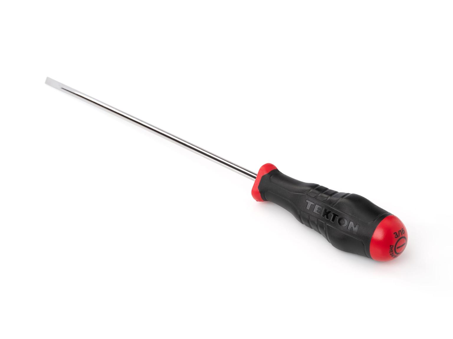TEKTON DHE34188-T Long 3/16 Inch Slotted High-Torque Screwdriver