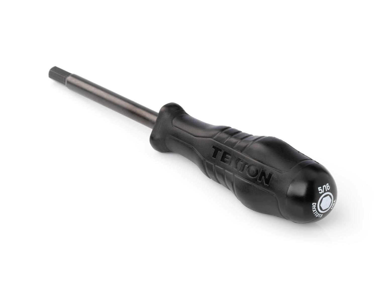 TEKTON DHX11313-T 5/16 Inch Hex High-Torque Black Oxide Blade Screwdriver