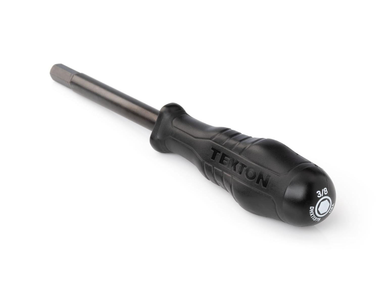 TEKTON DHX11375-T 3/8 Inch Hex High-Torque Black Oxide Blade Screwdriver