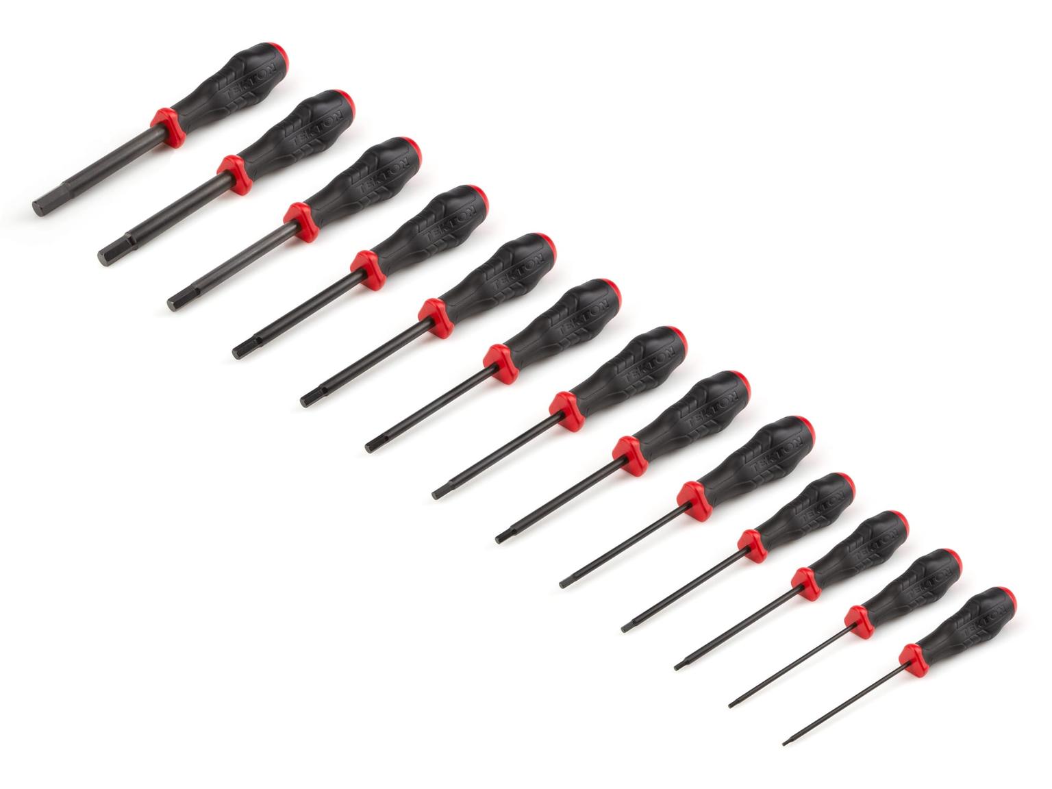 TEKTON DHX90203-T Hex High-Torque Screwdriver Set, 13-Piece (2-10 mm)