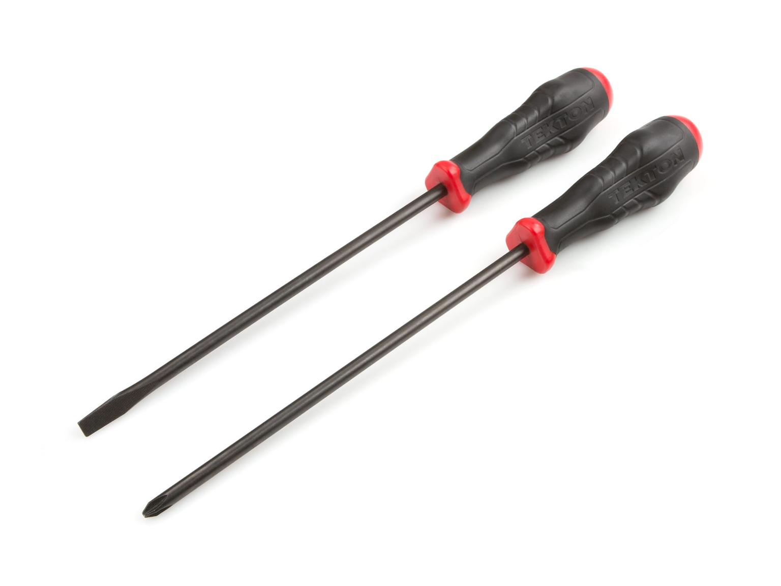 TEKTON DRV41220-T High-Torque Black Oxide Blade Screwdriver Set, 2-Piece (#2, 1/4 in.)