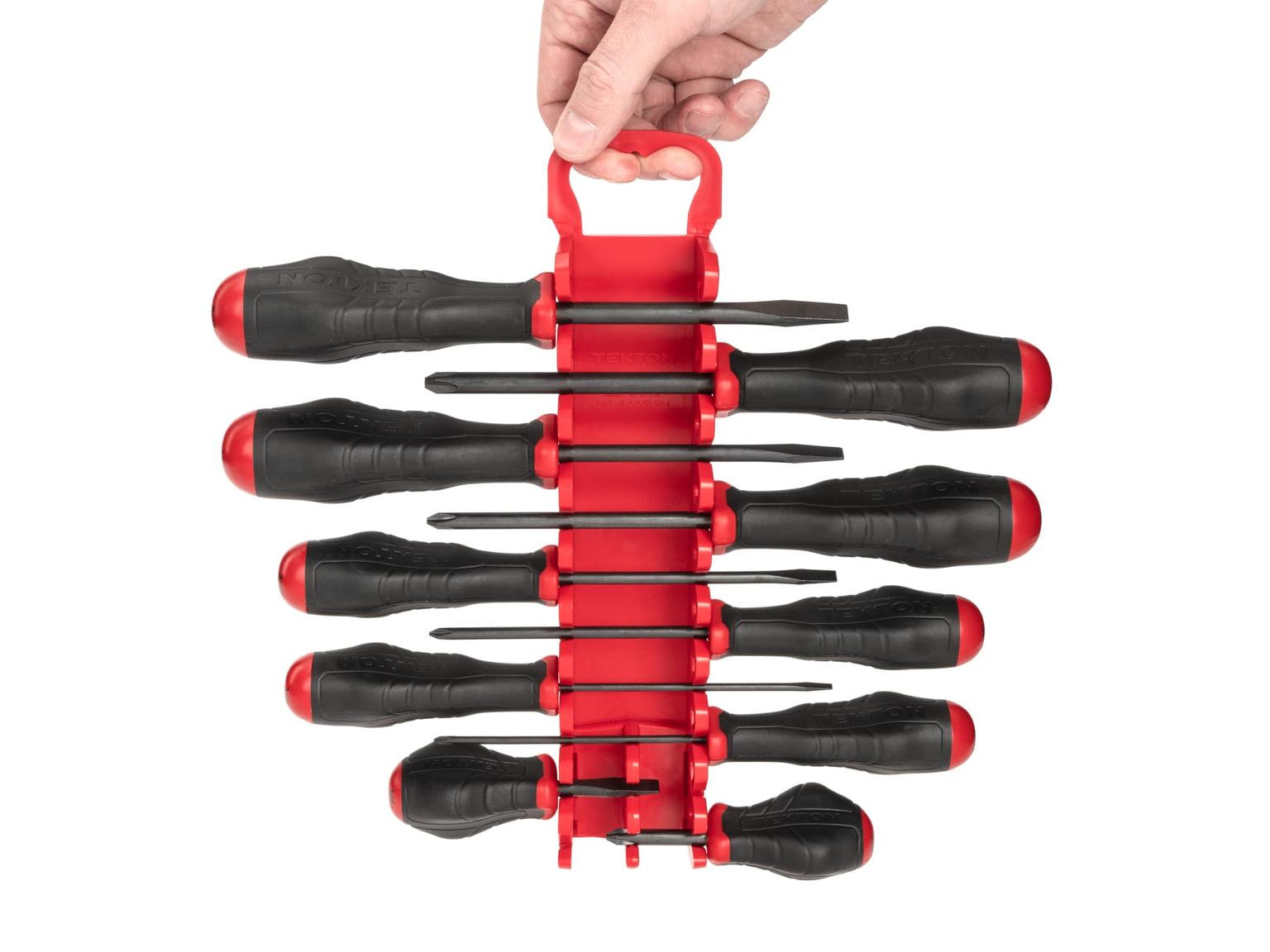 TEKTON DRV41504-T High-Torque Black Oxide Blade Screwdriver Set, 16-Piece (#0-#3, 1/8-5/16 in.) with Holder