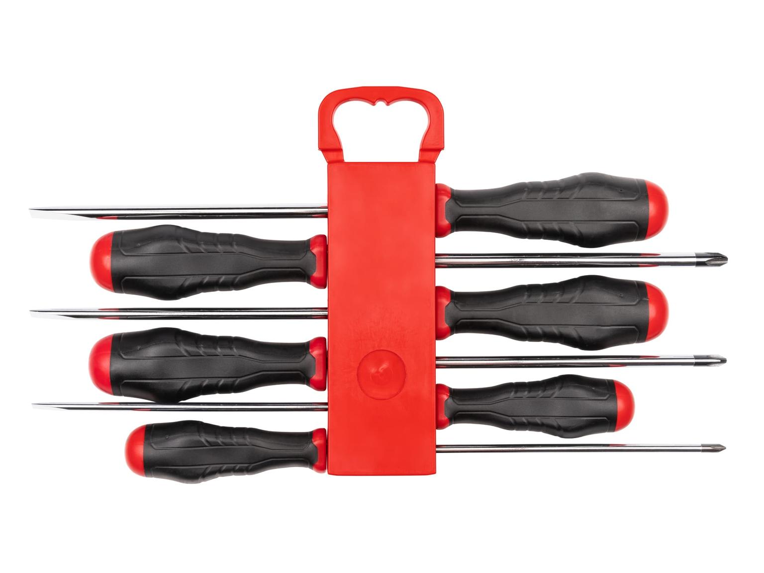 TEKTON DRV43506-T Long High-Torque Screwdriver Set with Holder, 6-Piece (#1-#3, 3/16-5/16 in.)