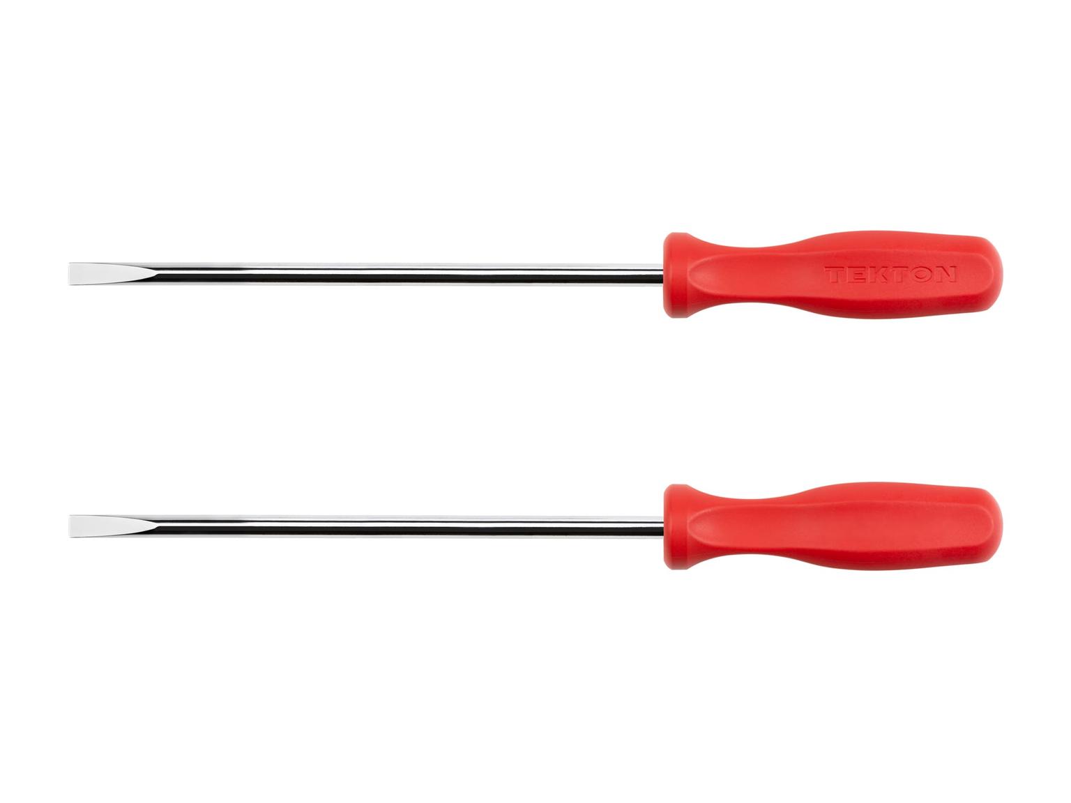 TEKTON DSE34313-T Long 5/16 Inch Slotted Hard Handle Screwdriver