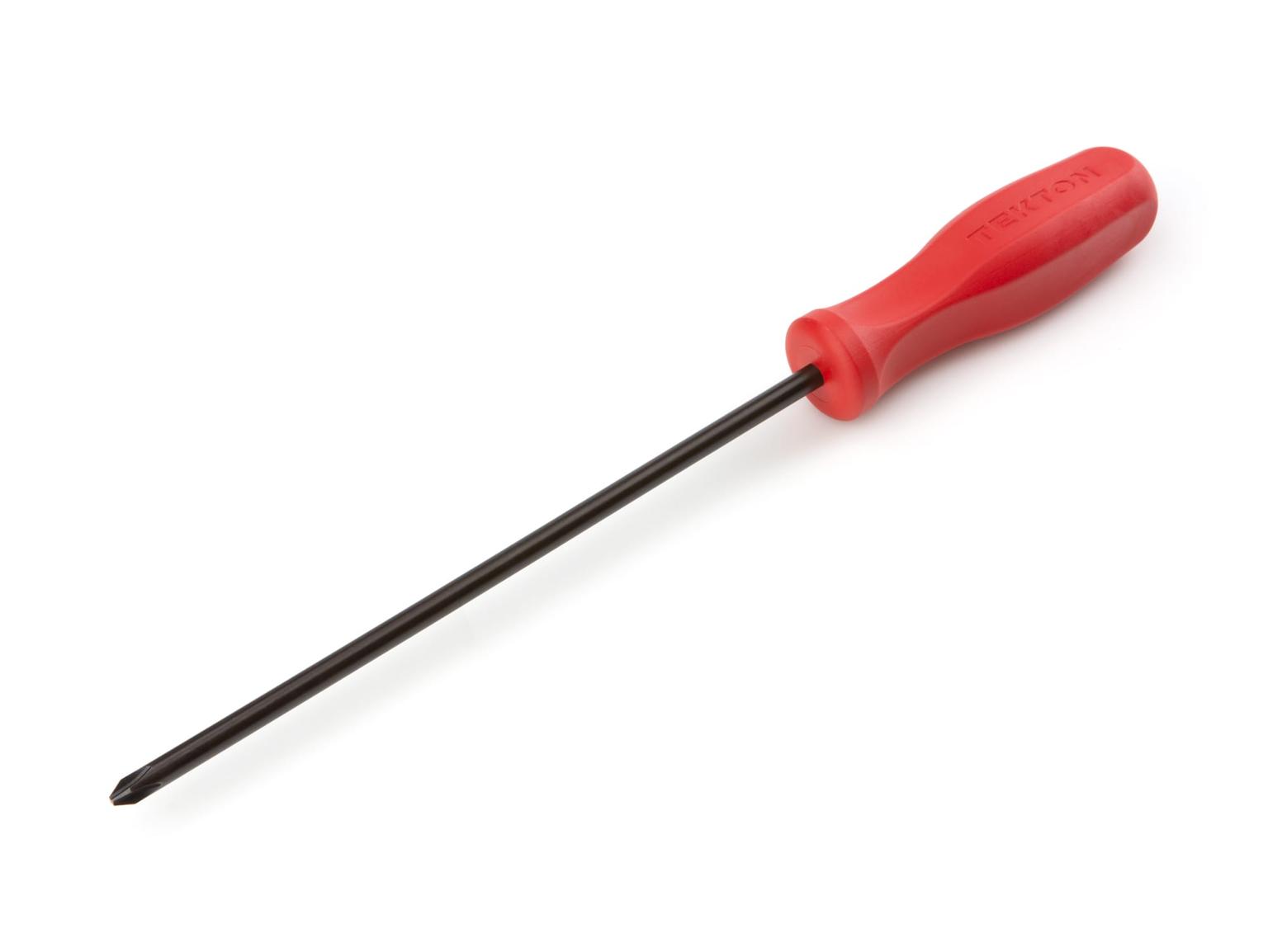 TEKTON DSP14002-T Long #2 Phillips Hard Handle Screwdriver (Black Oxide Blade)