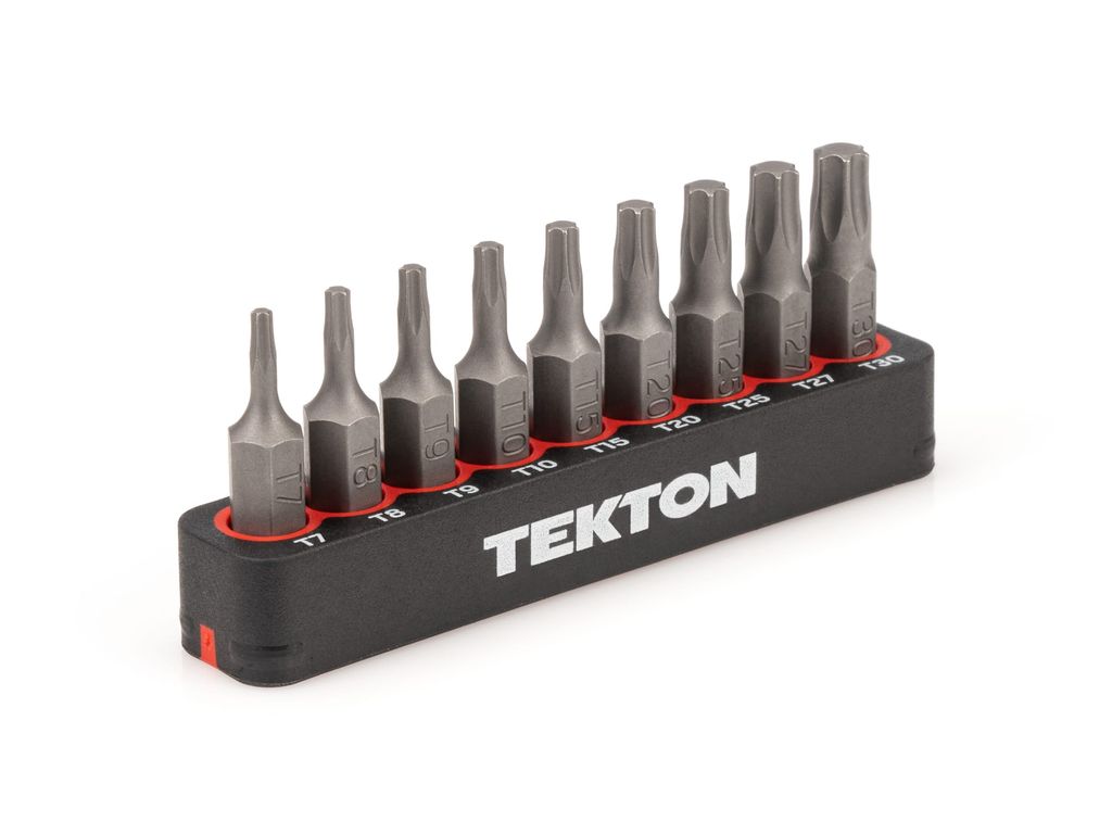 9Piece 1/4 Inch Torx/Star Bit Set TEKTON DZT93001