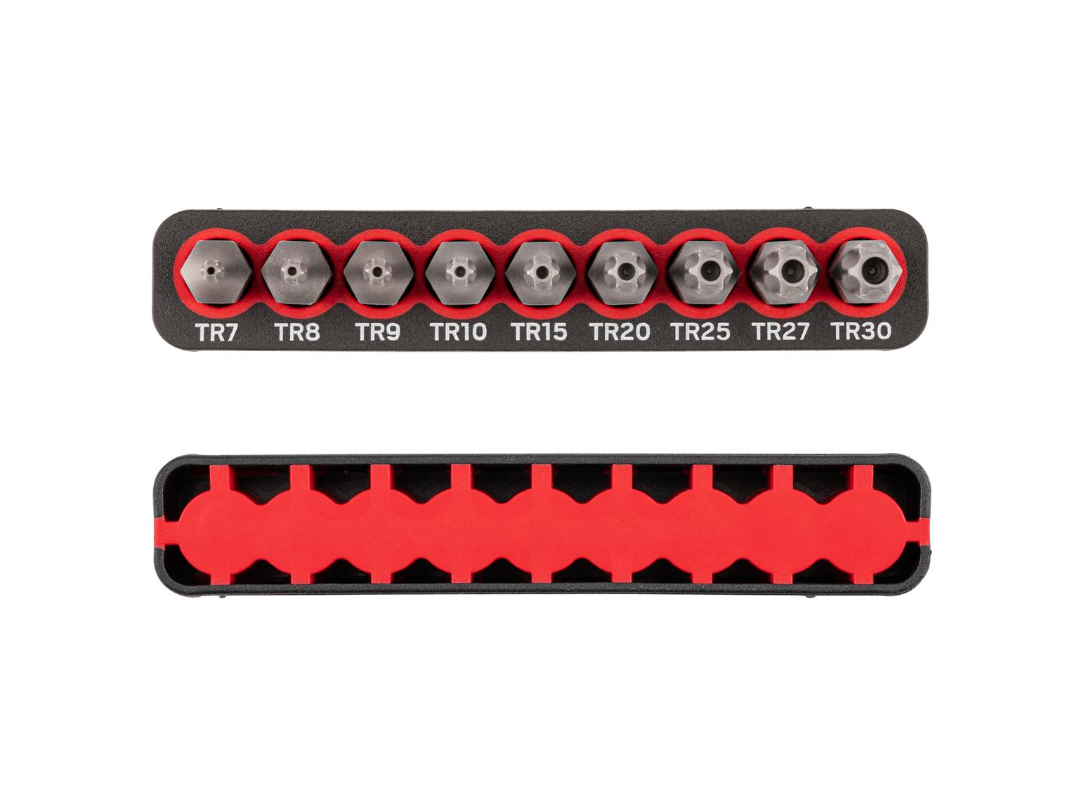 TEKTON DZT93002-T 1/4 Inch Star Security Bit Set with Rail, 9-Piece (TR7-TR30)