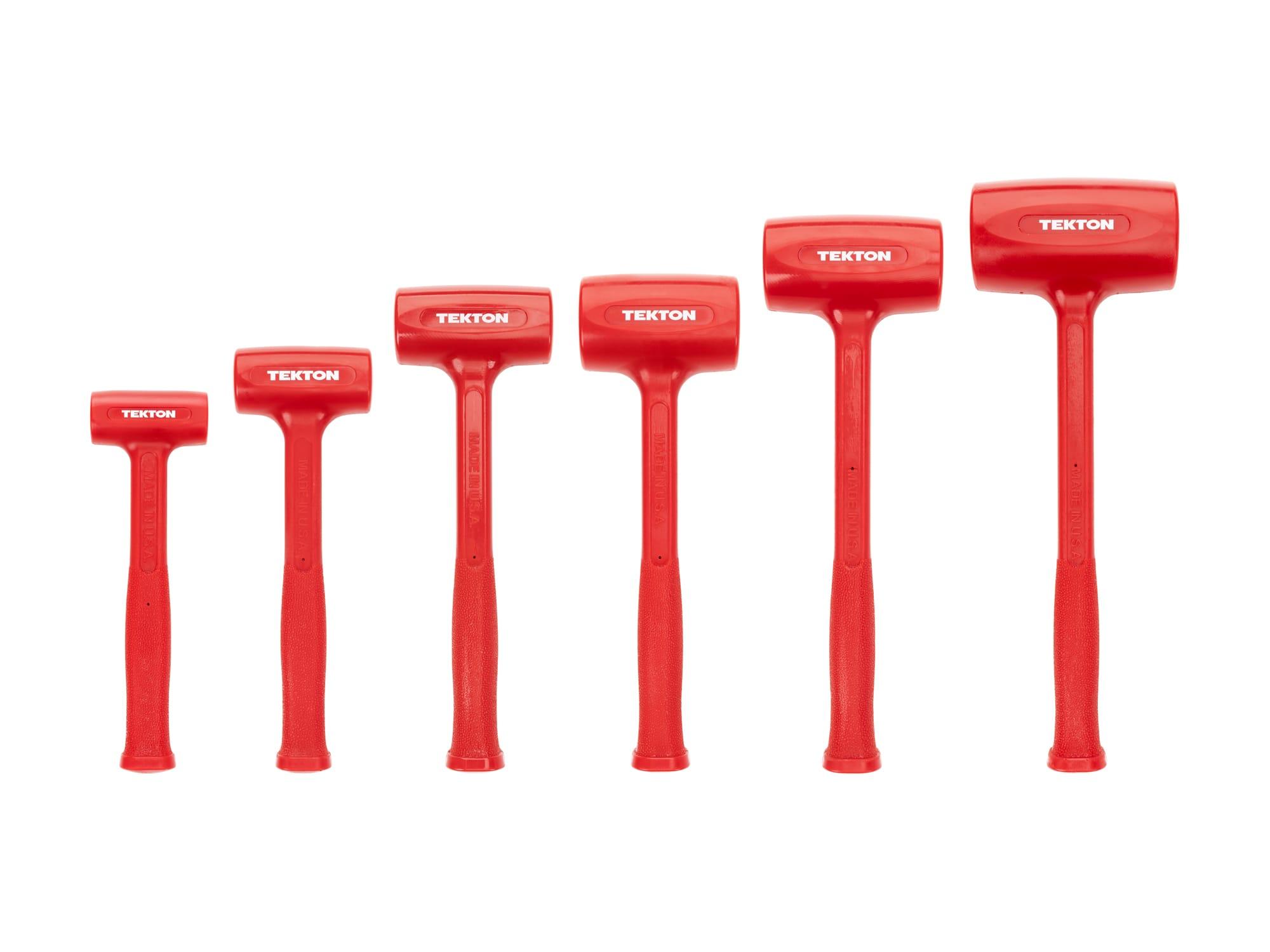 TEKTON HDB93002-T Dead Blow Hammer Set, 6-Piece (13, 21, 26, 39, 45, 53 oz.)