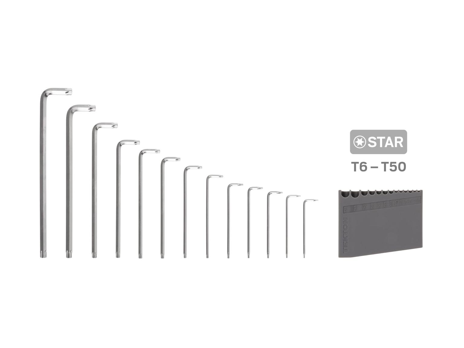 TEKTON KLT91401-D Star Key Set with Holder, 13-Piece (T6-T50)