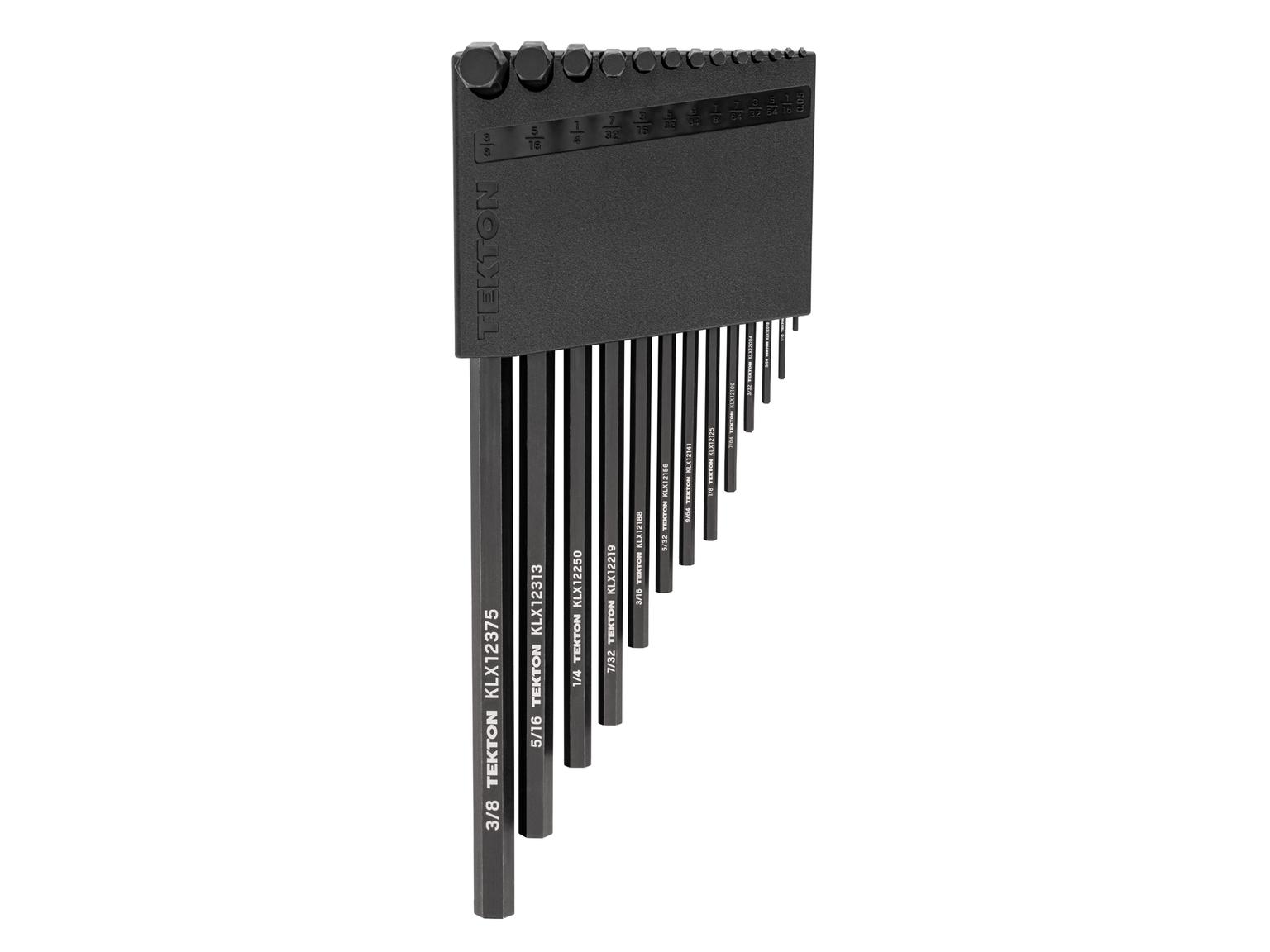 TEKTON KLX91103-D Flat End Hex L-Key Set with Holder, 13-Piece (0.050-3/8 in.)