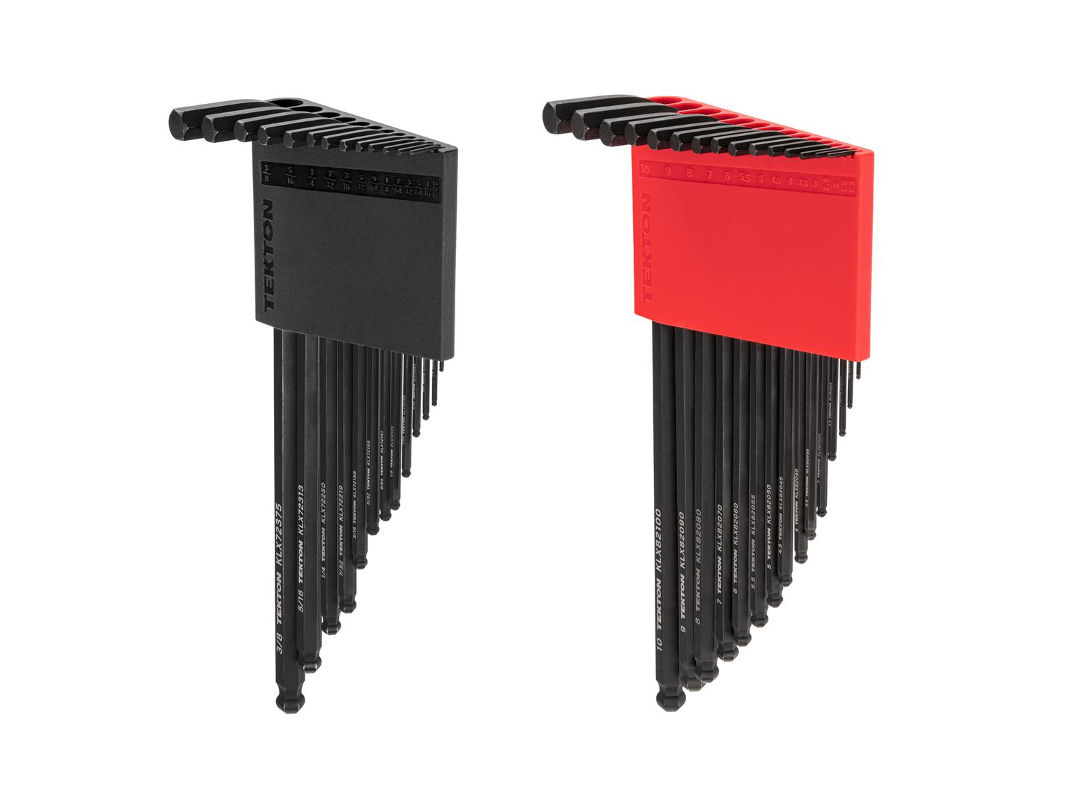 TEKTON KLX91302-D Ball End Hex L-Key Set with Holder, 28-Piece (0.050-3/8 in., 1.3-10 mm)