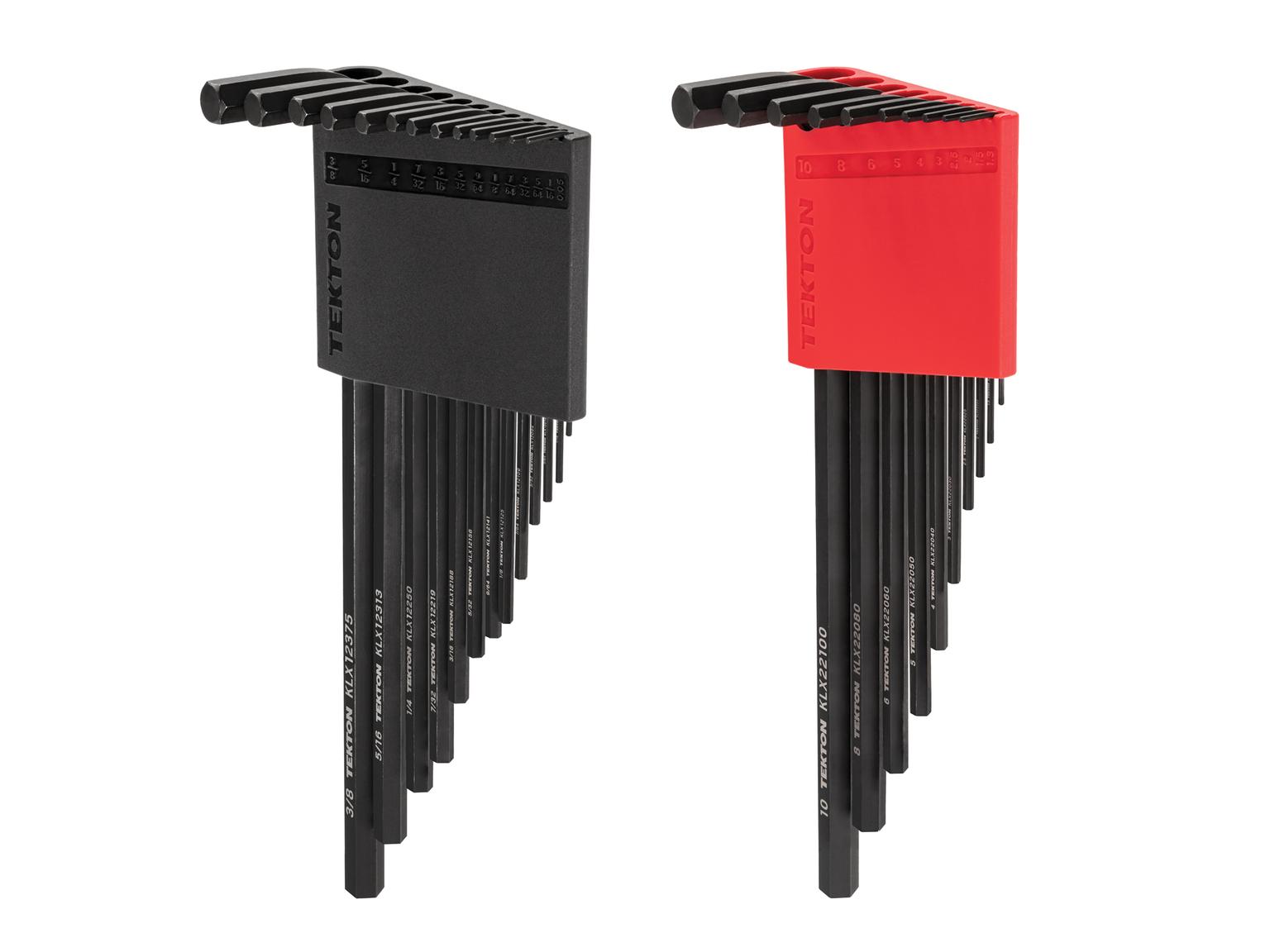 TEKTON KLX91305-T Flat End Hex L-Key Set with Holder, 23-Piece (0.050-3/8 in., 1.3-10 mm)