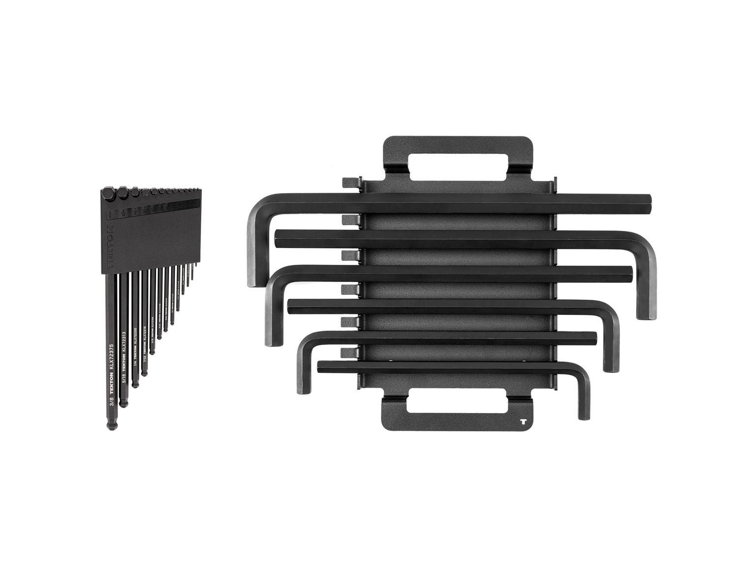 Ball End and Flat End Hex L-Key Set, 19-Piece (Holder and Rack)
