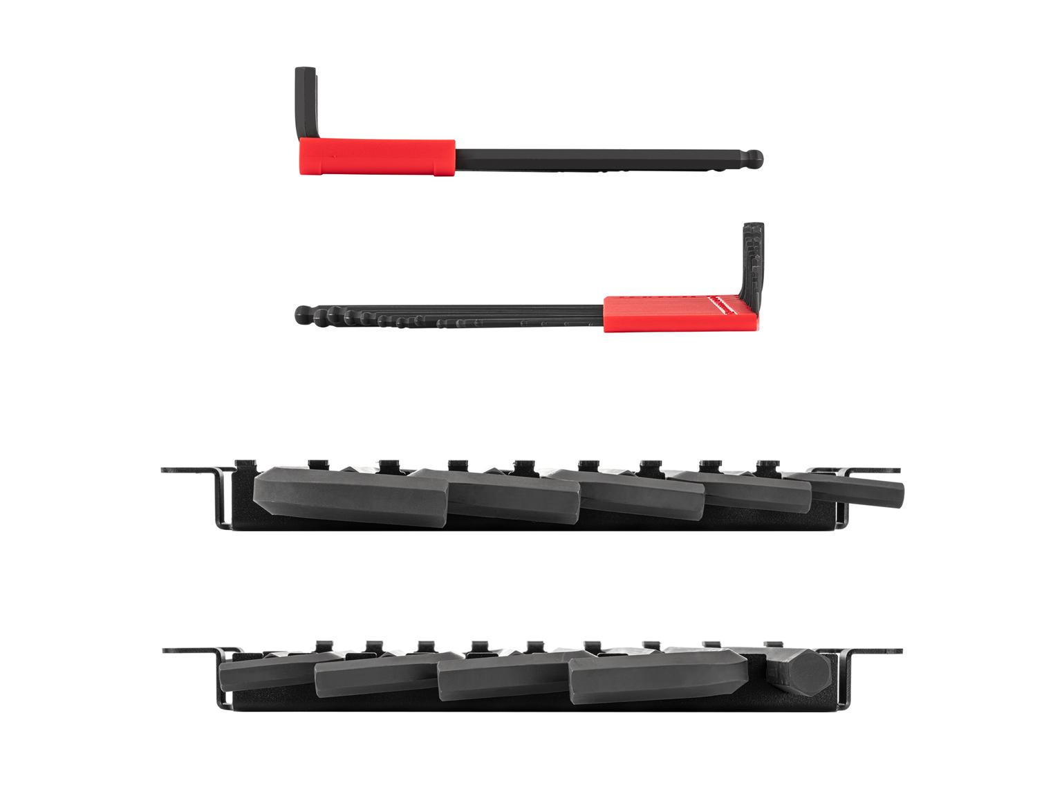 TEKTON KLX99201-T Ball End and Flat End Hex L-Key Set with Holder and Rack, 24-Piece (1.3-19 mm)