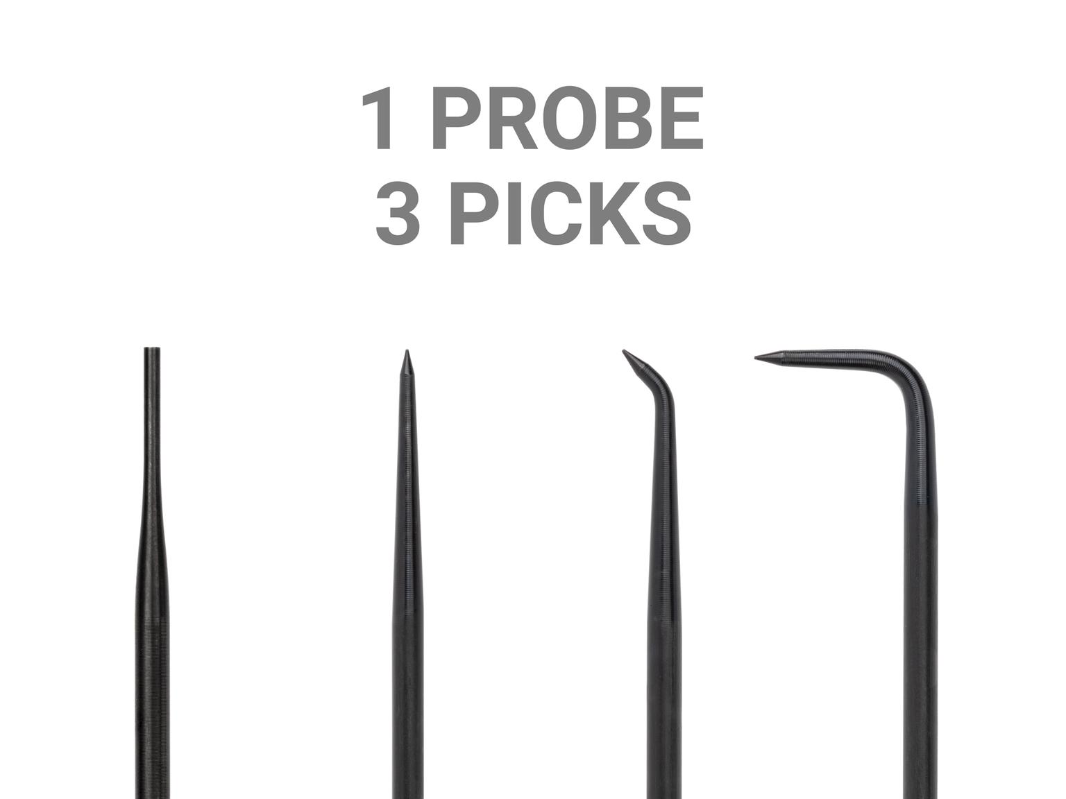 TEKTON LVR10002-T Pick, Hook, and Mini Pry Bar Set (11-Piece)