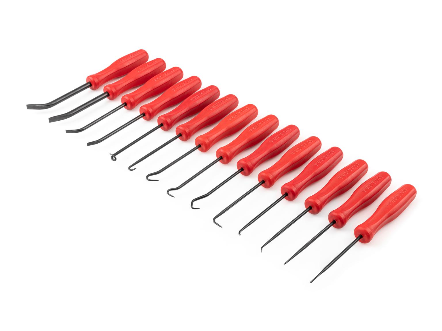 TEKTON LVR10003-T Pick, Hook, and Mini Pry Bar Set (14-Piece)