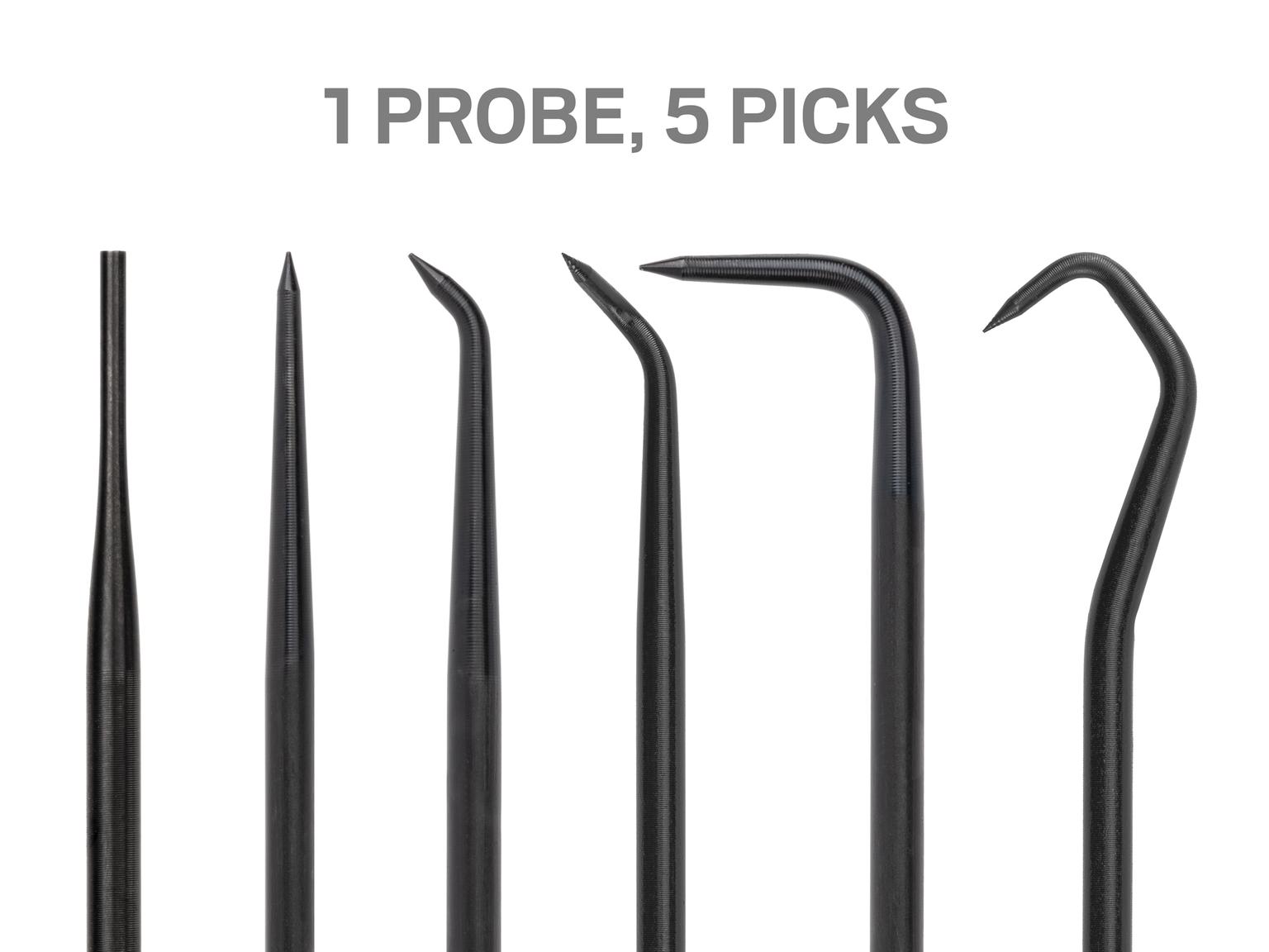 TEKTON LVR10003-T Pick, Hook, and Mini Pry Bar Set (14-Piece)