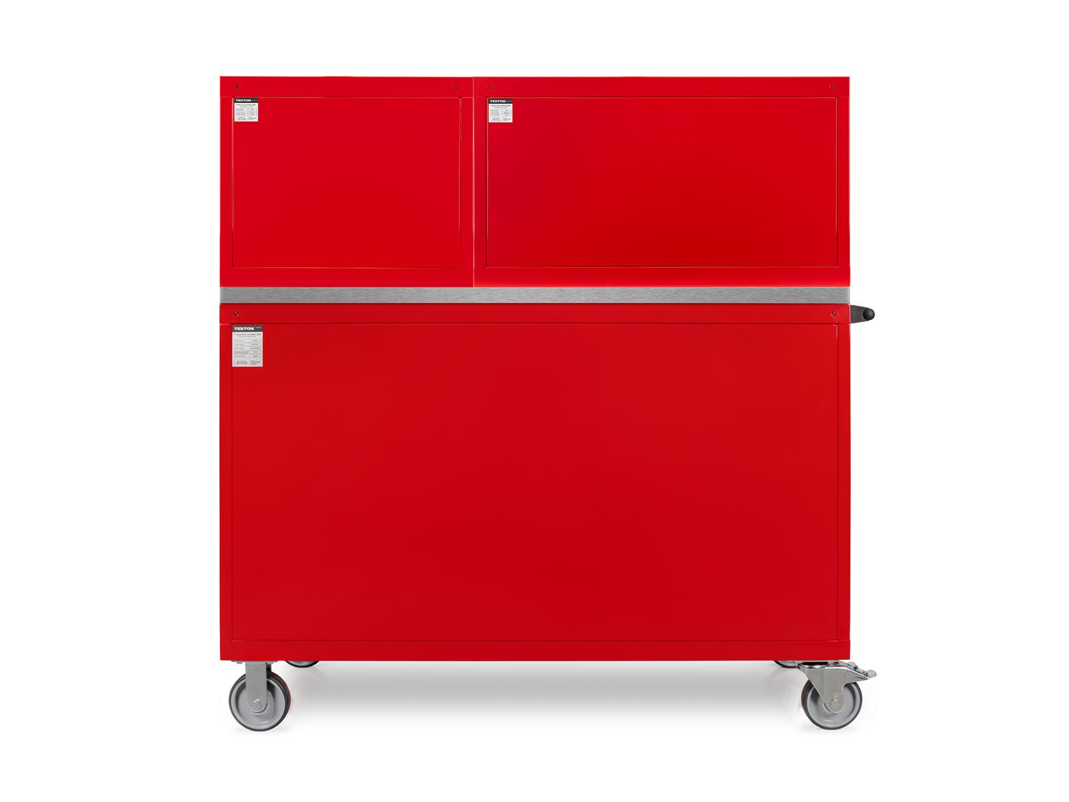 TEKTON OCC64102-T 21-Drawer 40/60 Split Bank Tool Cabinet System with Stainless Steel Top, Red (60 W x 30 D x 63 H in.)