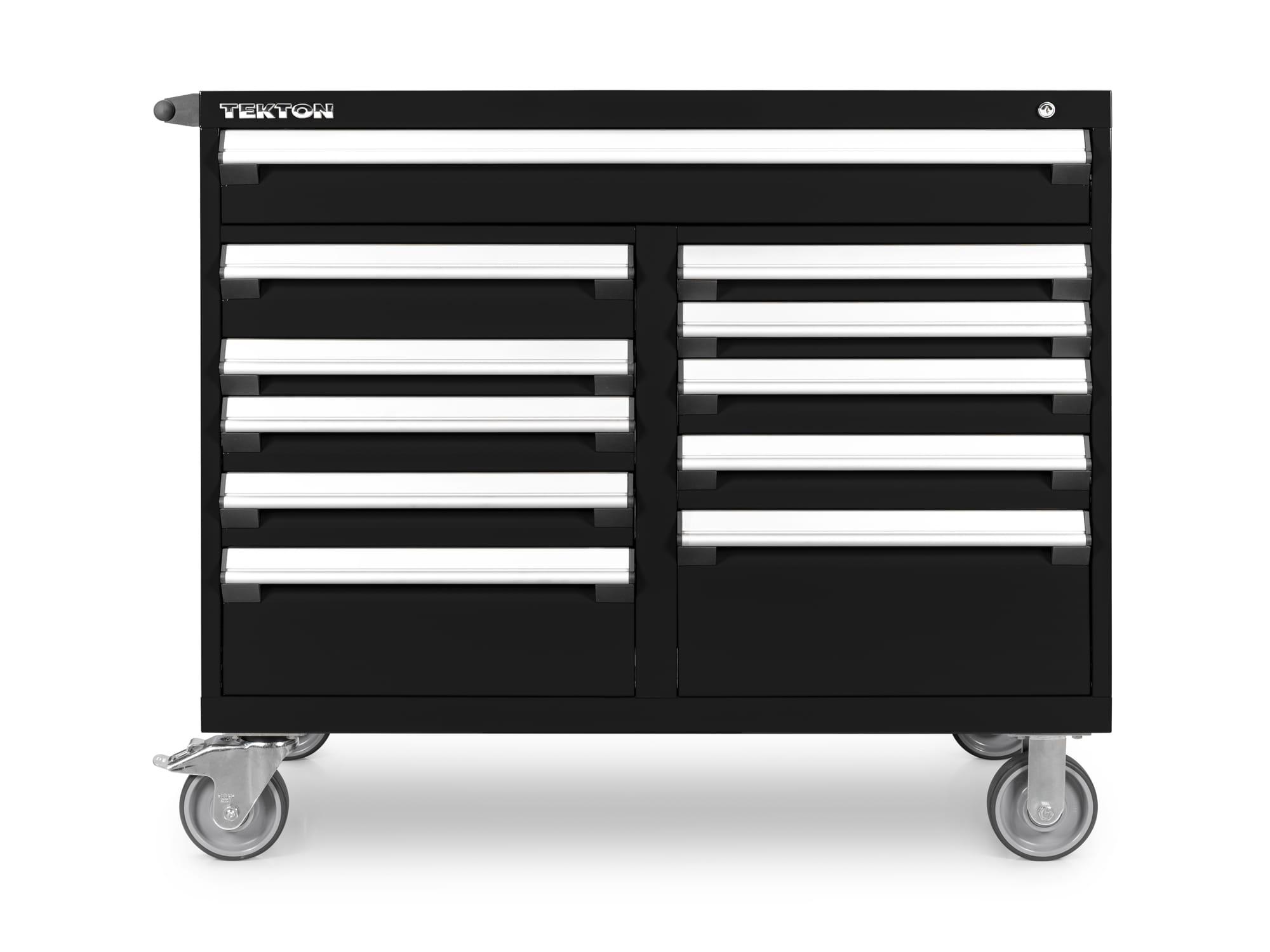 TEKTON OCL43101-T 11-Drawer 50/50 Split Bank Tool Cabinet, Black (48 W x 27 D x 41.5 H in.)