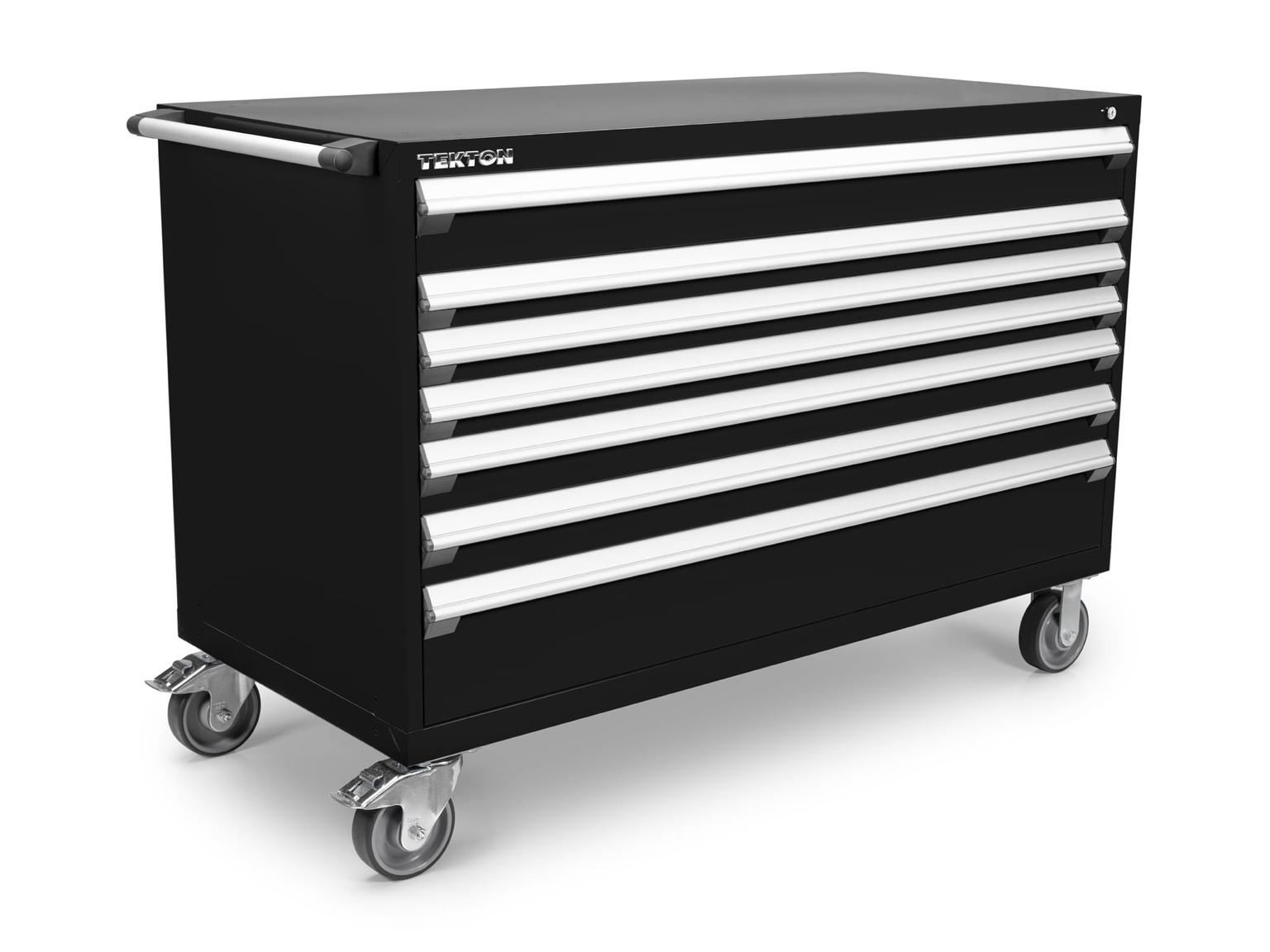 TEKTON OCL63100-T 7-Drawer Tool Cabinet, Black (60 W x 27 D x 41.5 H in.)