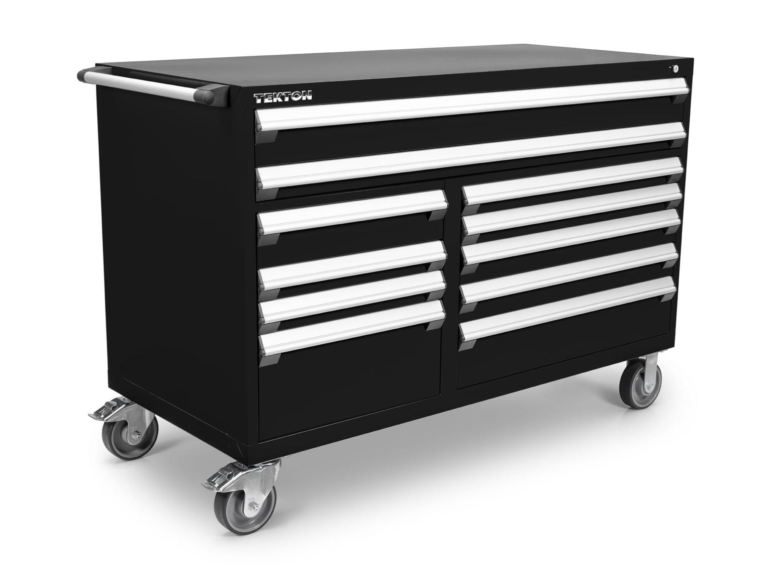 11-Drawer 40/60 Split Bank Tool Cabinet, Black (60 W x 27 D x 41.5 H in.)