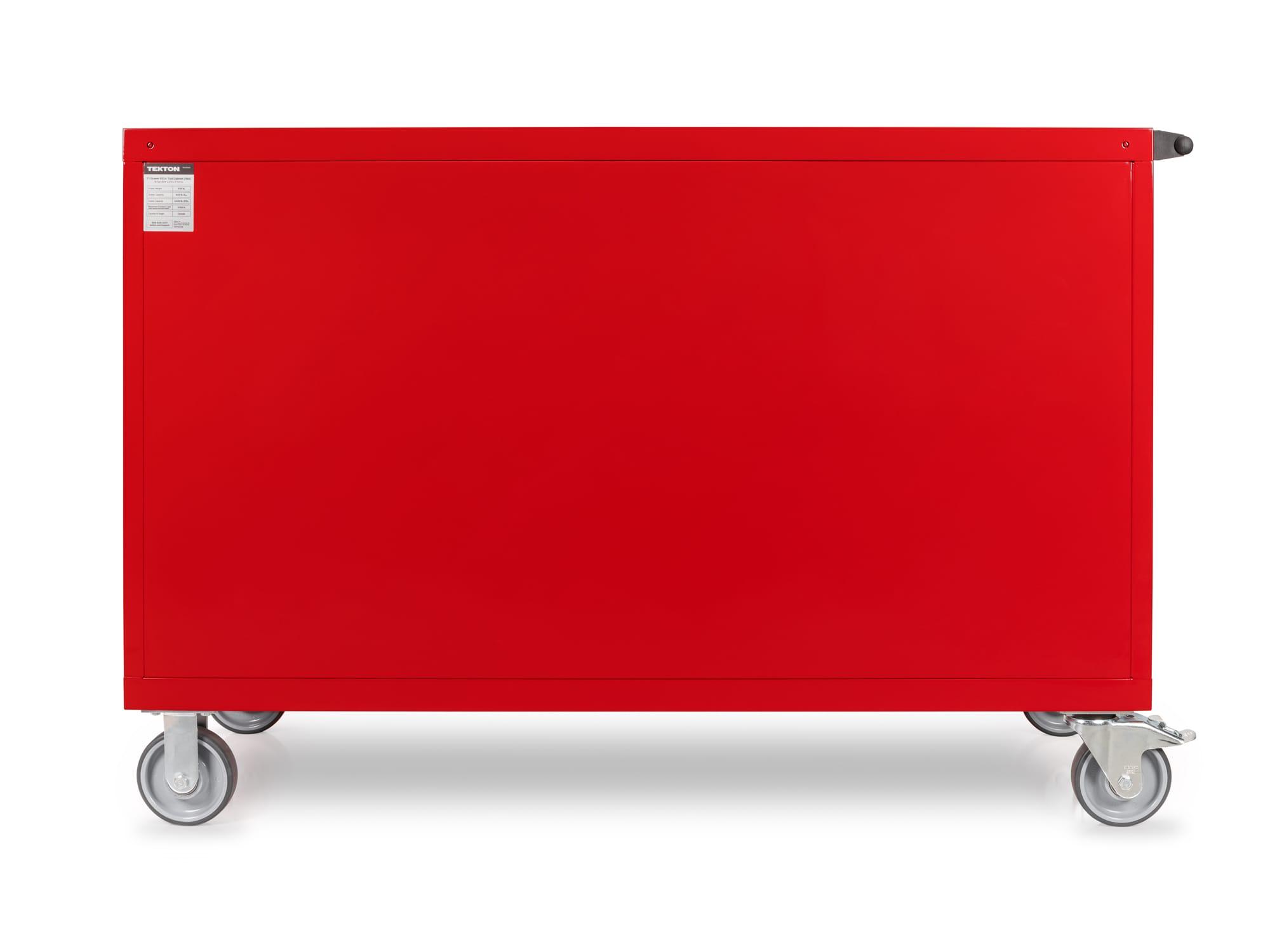 TEKTON OCL63201-T 11-Drawer 50/50 Split Bank Tool Cabinet, Red (60 W x 27 D x 41.5 H in.)
