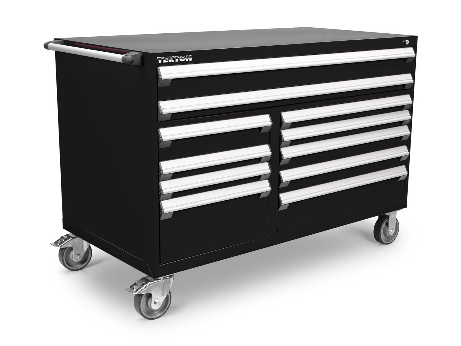 11-Drawer 40/60 Split Bank Tool Cabinet, Black (60 W x 30 D x 41.5 H in.)