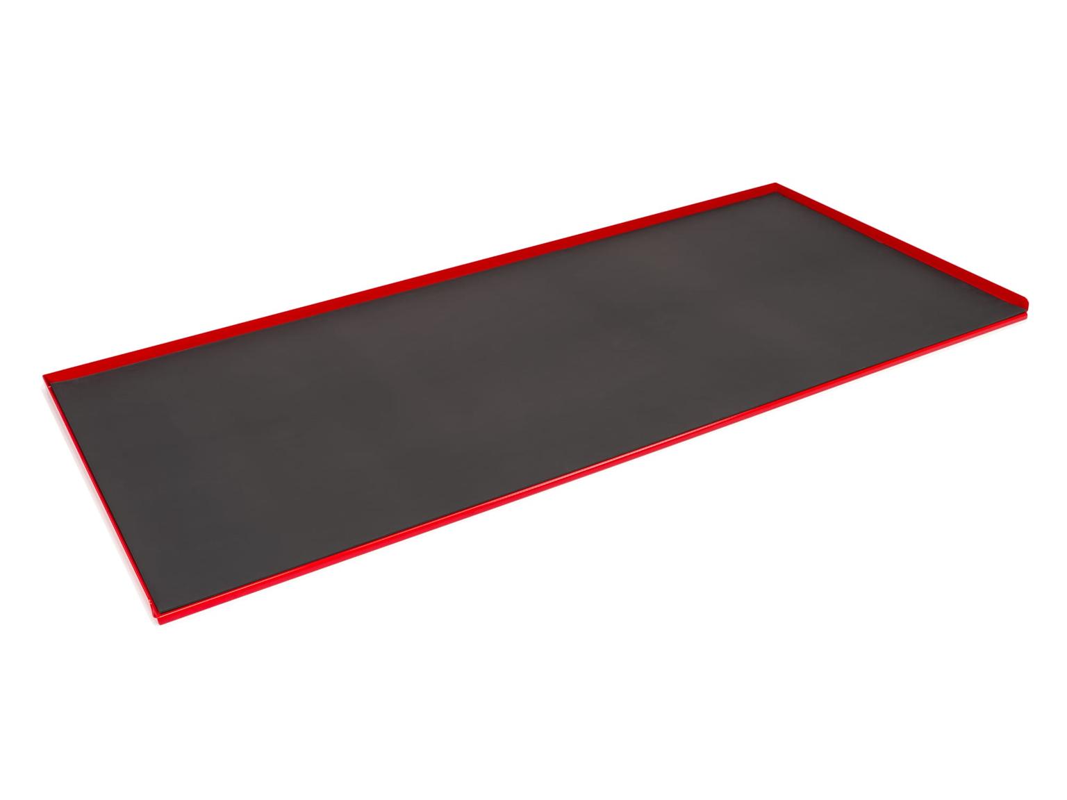 Red Painted Steel Top with Rubber Mat (60 W x 27 D in.)