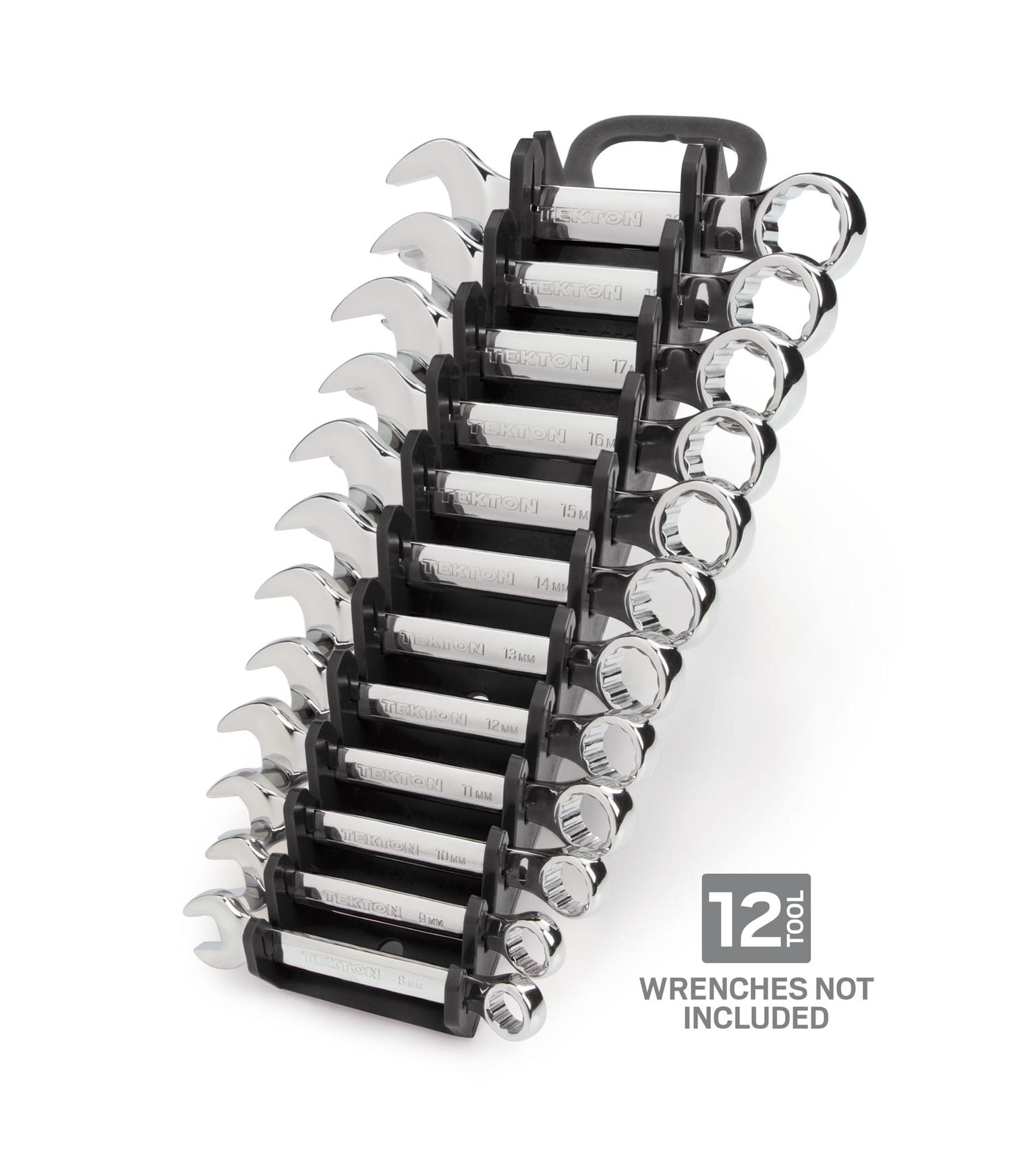 TEKTON ORG21112-T 12-Tool Stubby Combination Wrench Holder (Black)